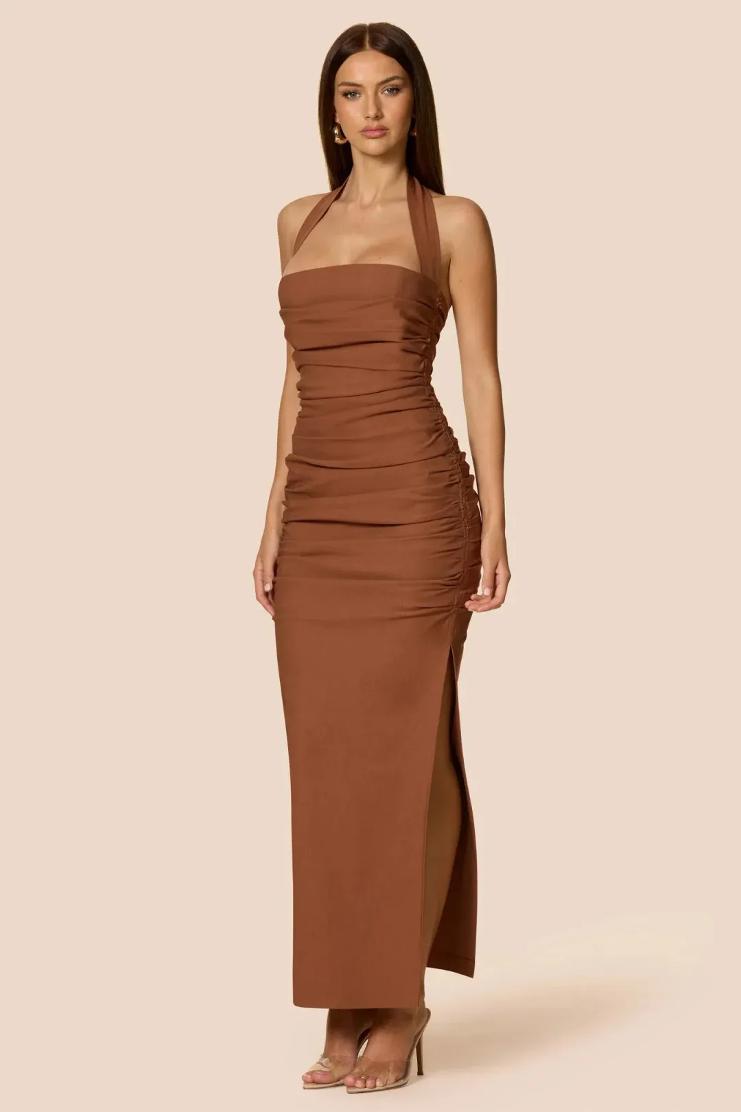 Love Nookie Zenya Maxi Dress in Caramel Size S / AU8 for rent on The Volte - main image