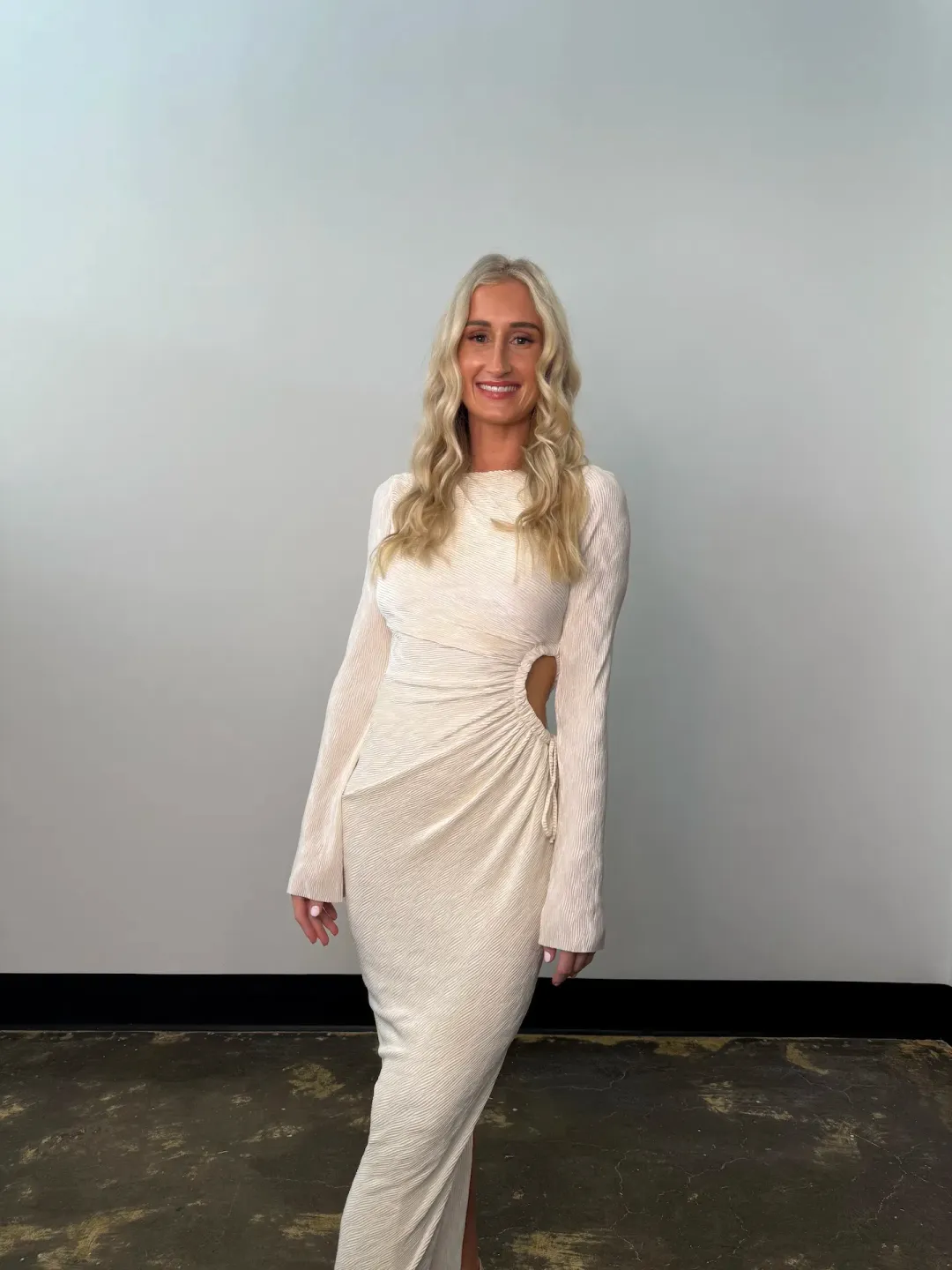 Love Nookie Mirage LS Gown Cream Size 8 for rent on The Volte - main image