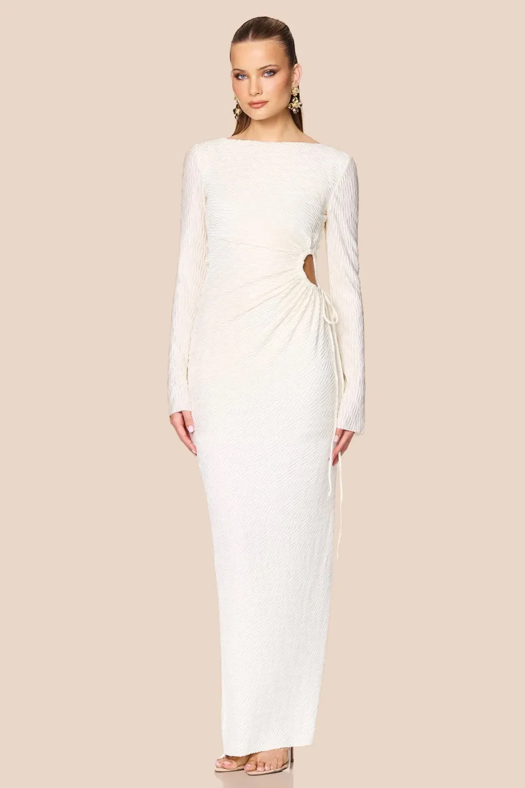 Love Nookie Mirage LS Gown Cream Size 8 for rent on The Volte - main image