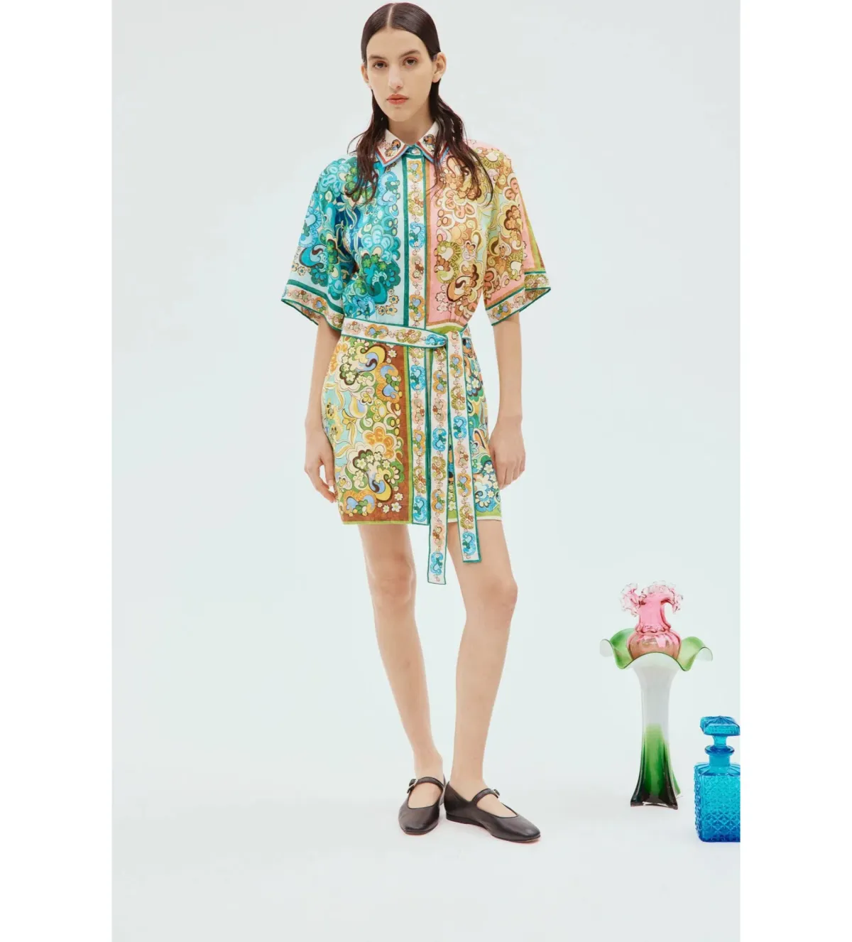 Alemais Dreamer Mini Dress Multi Print Size 8 - Image 4