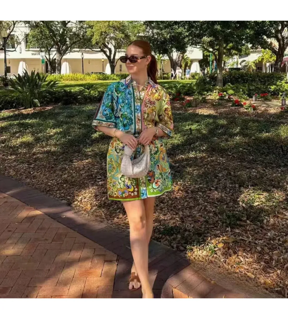 Alemais Dreamer Mini Dress Multi Print Size 8 - Image 2