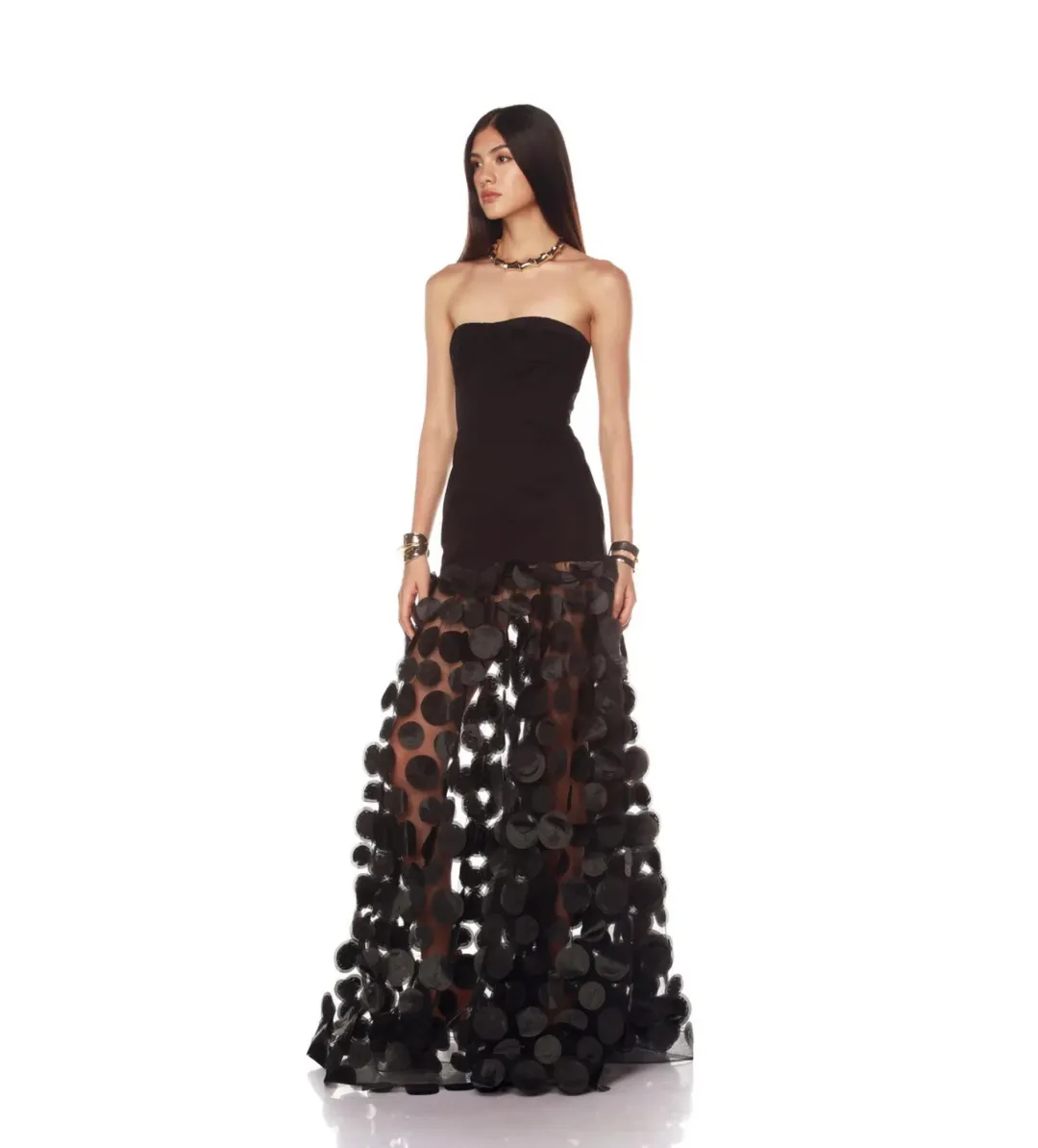 Bronx and Banco Harper Strapless Gown Black Size S AU 8 for rent on The Volte - main image