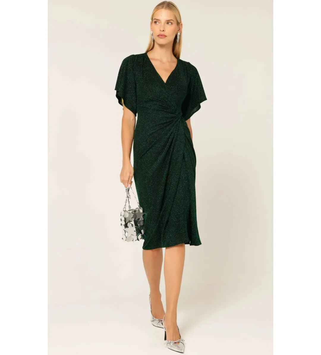 Sacha Drake The Emporium Midi Dress In Emerald Size 12 for rent on The Volte - main image