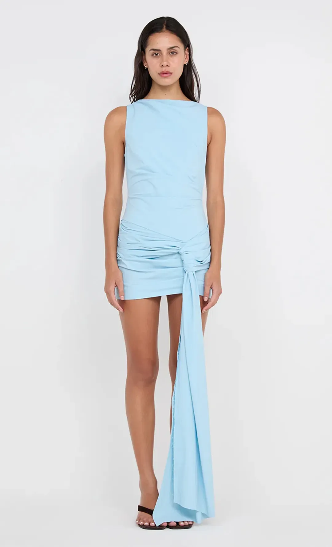 Bec & Bridge Domenic Asym Mini Dress Sky Blue Size AU 10 for rent on The Volte - main image