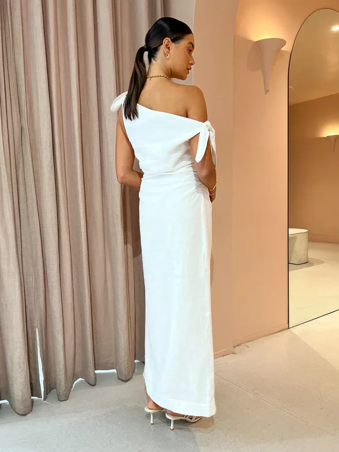 Sir The Label Bettina Off Shoulder Dress  White Size 0 / AU 6 for rent on The Volte - main image