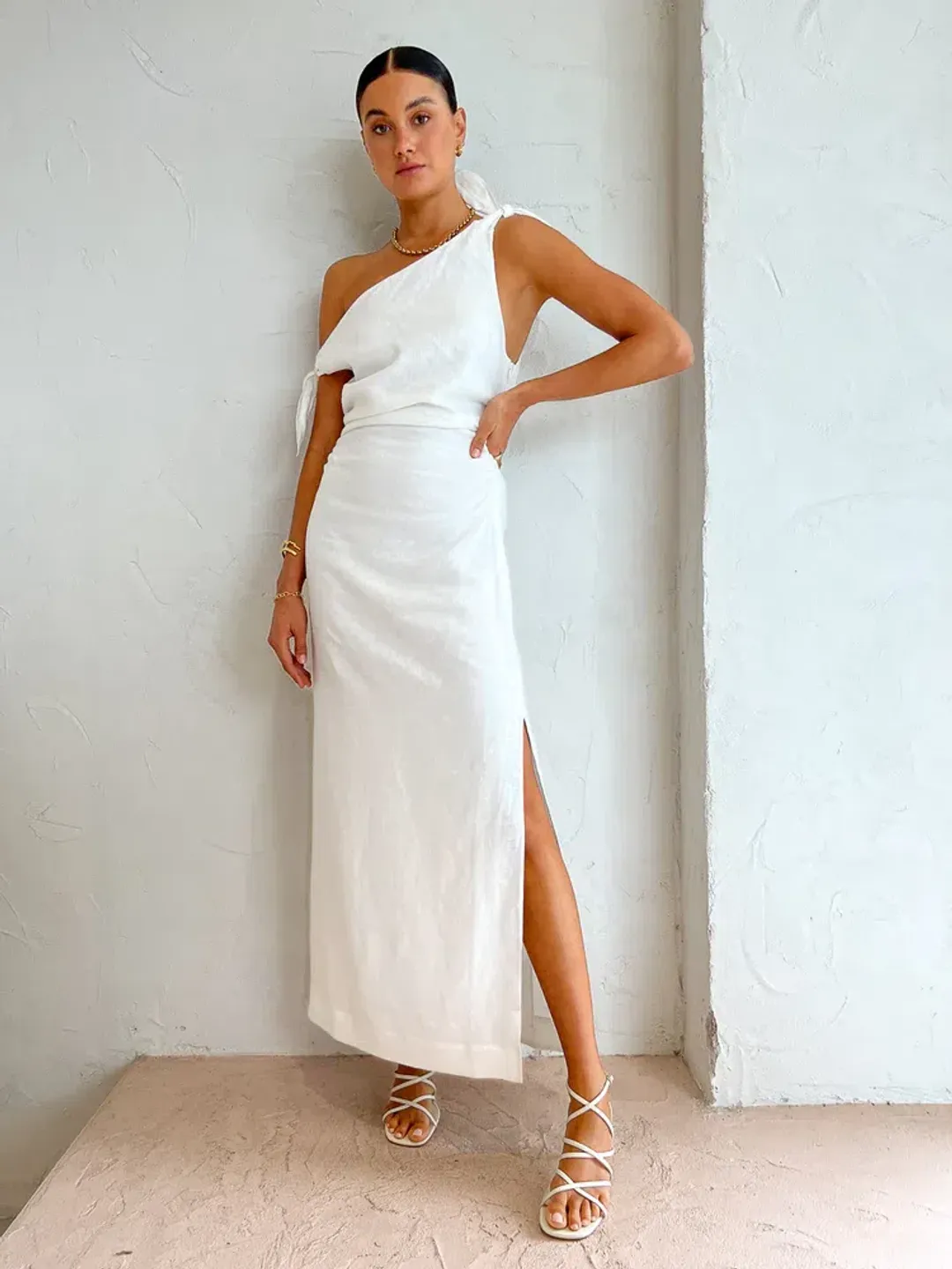Sir The Label Bettina Off Shoulder Dress  White Size 0 / AU 6 for rent on The Volte - main image