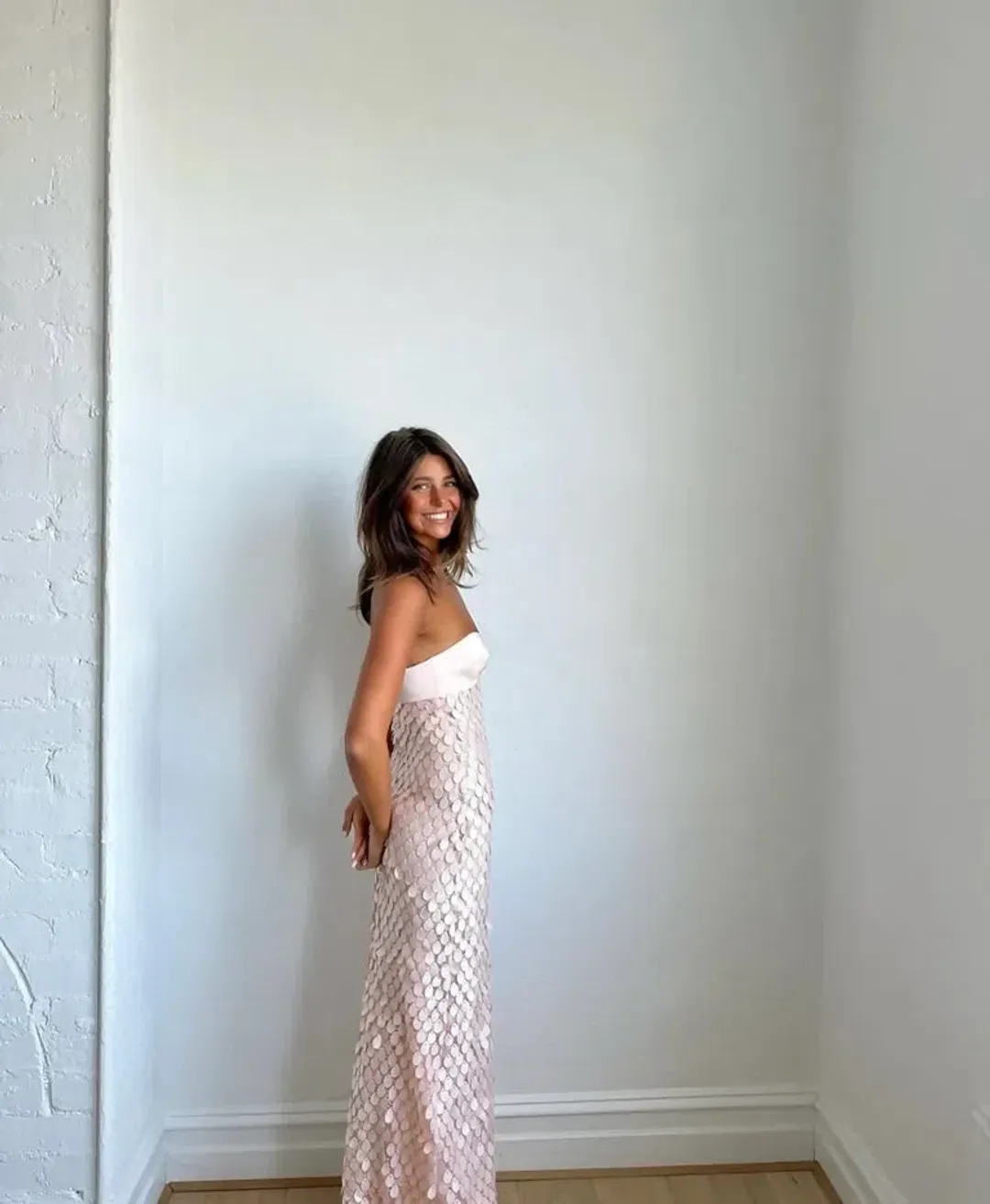 Manning Cartell Extreme Balconette Dress Maxi Light Pink Size AU 6 for rent on The Volte - main image