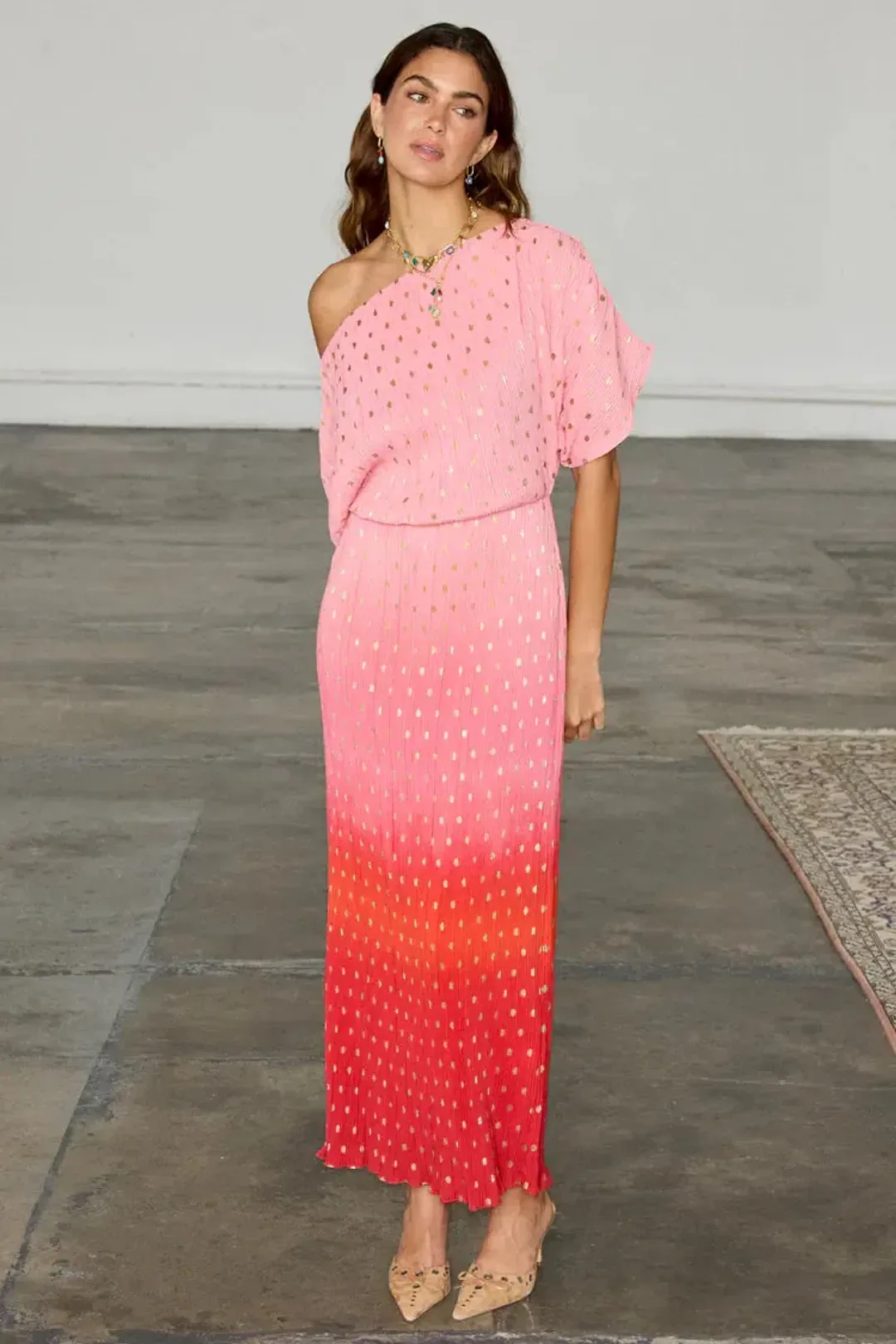 Never Fully Dressed Tilly Maxi Dress in Pink Ombre Size L / AU 14 for rent on The Volte - main image