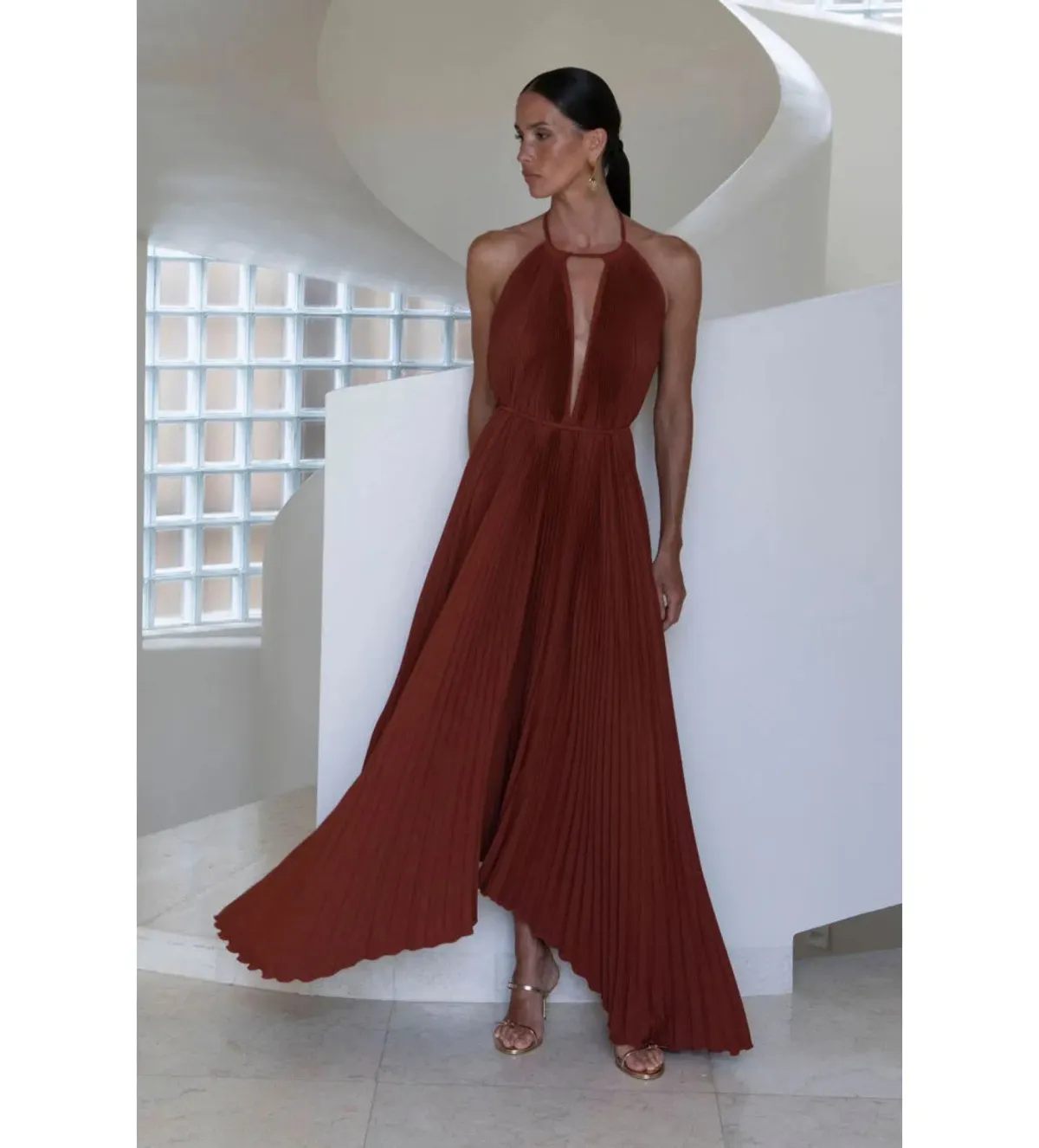 L'Idee Boheme Gown Terracotta Size AU 8 - Image 1