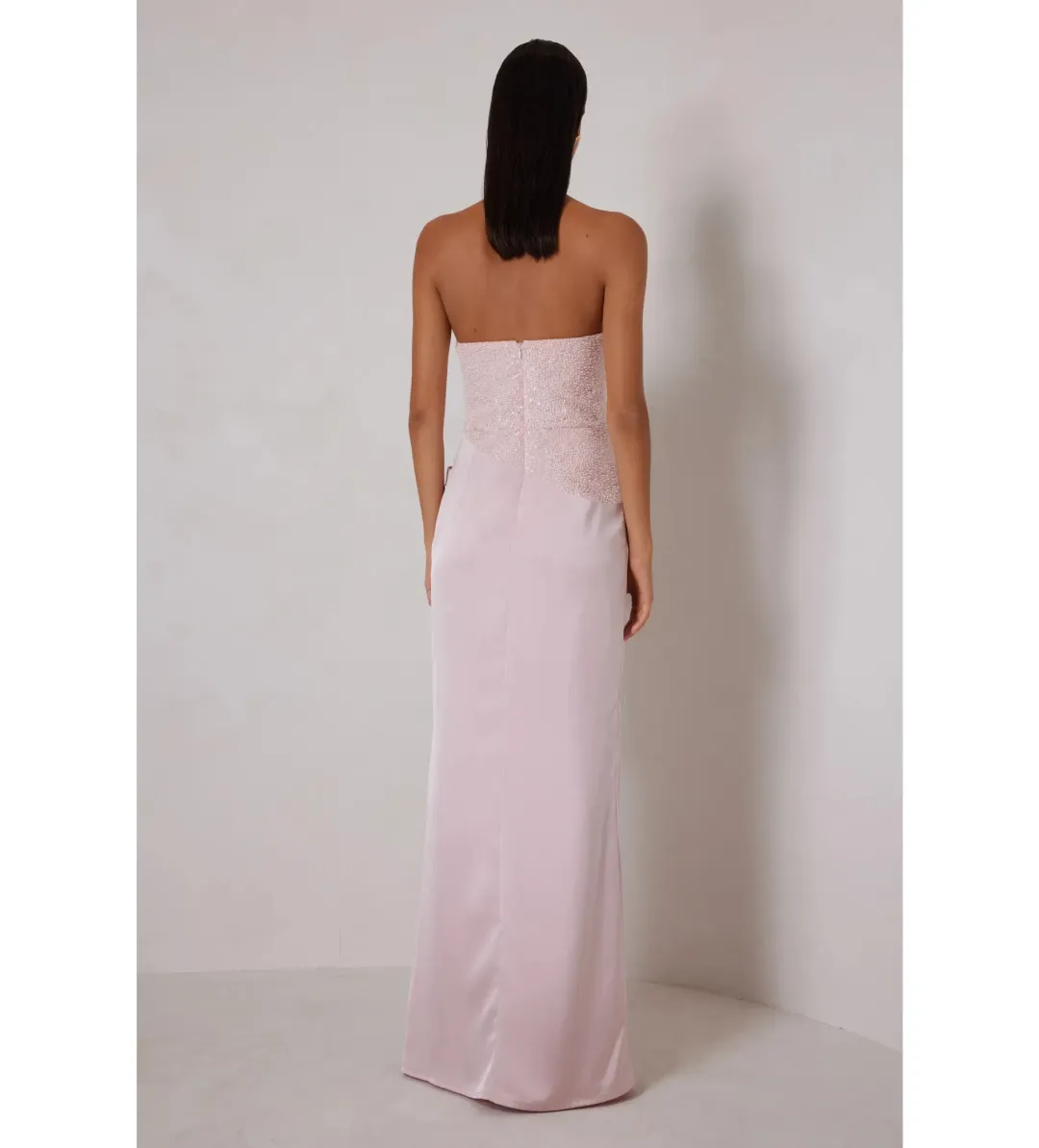 Elle Zeitoune Devin Maxi Dress Blush Pink Size AU 10 for rent on The Volte - main image