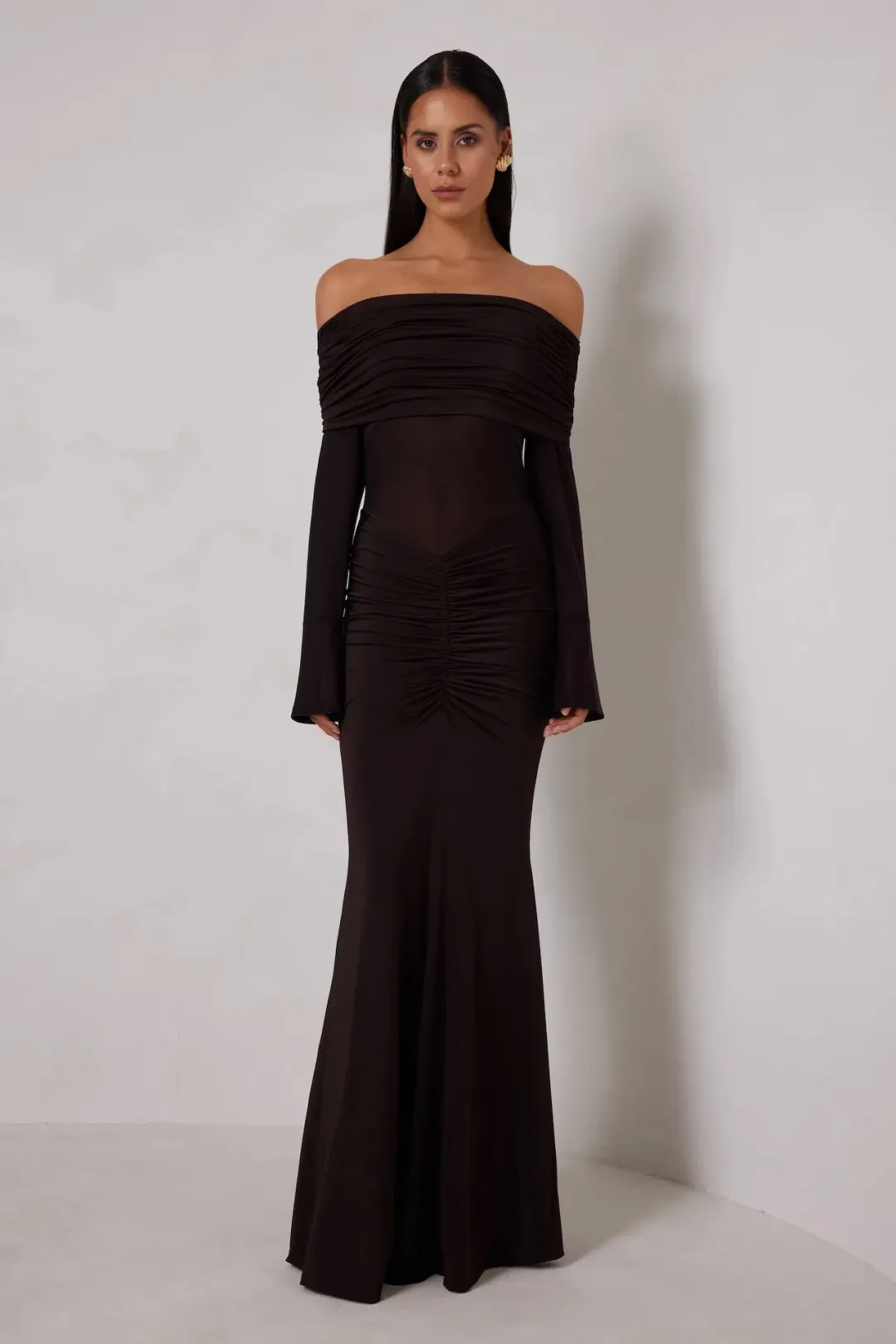 Elle Zeitoune Paige Maxi Espresso Size 8 for rent on The Volte - main image