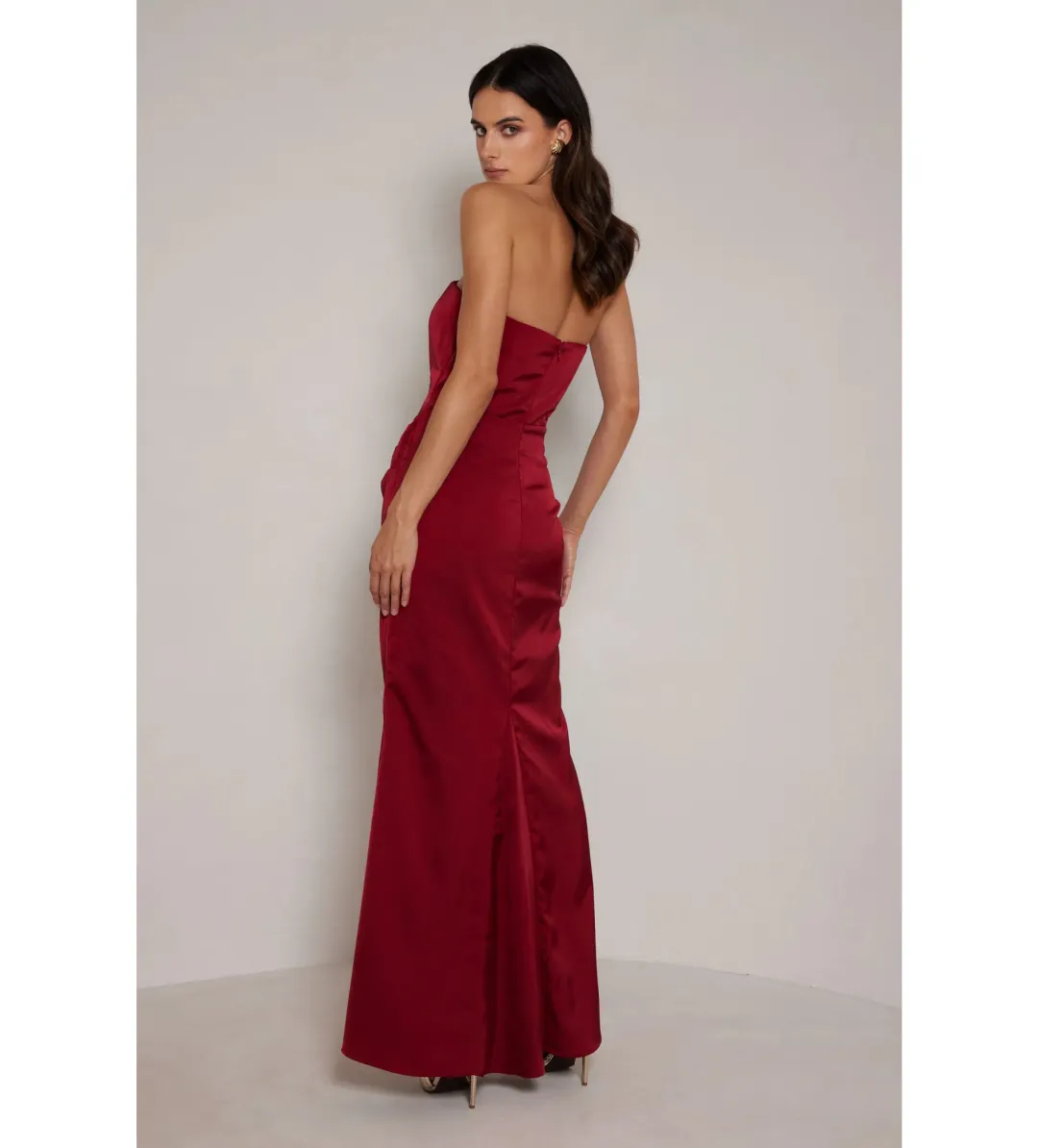 Elle Zeitoune Annie Maxi Gown in Scarlet Size AU 12  for rent on The Volte - main image