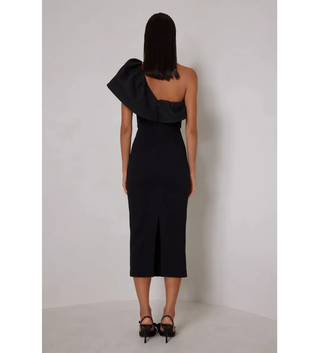 Elle Zeitoune Sharleene Midi Dress Black Size AU 16 for rent on The Volte - main image