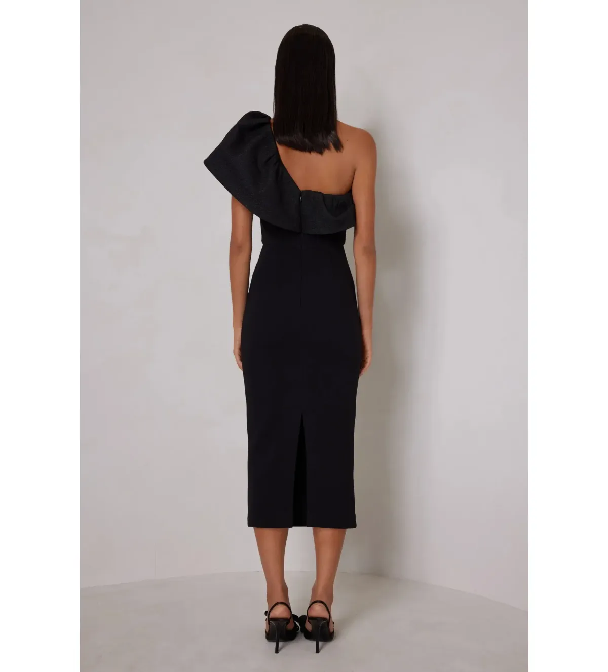 Elle Zeitoune Sharleene Midi Dress Black Size AU 16 - Image 3