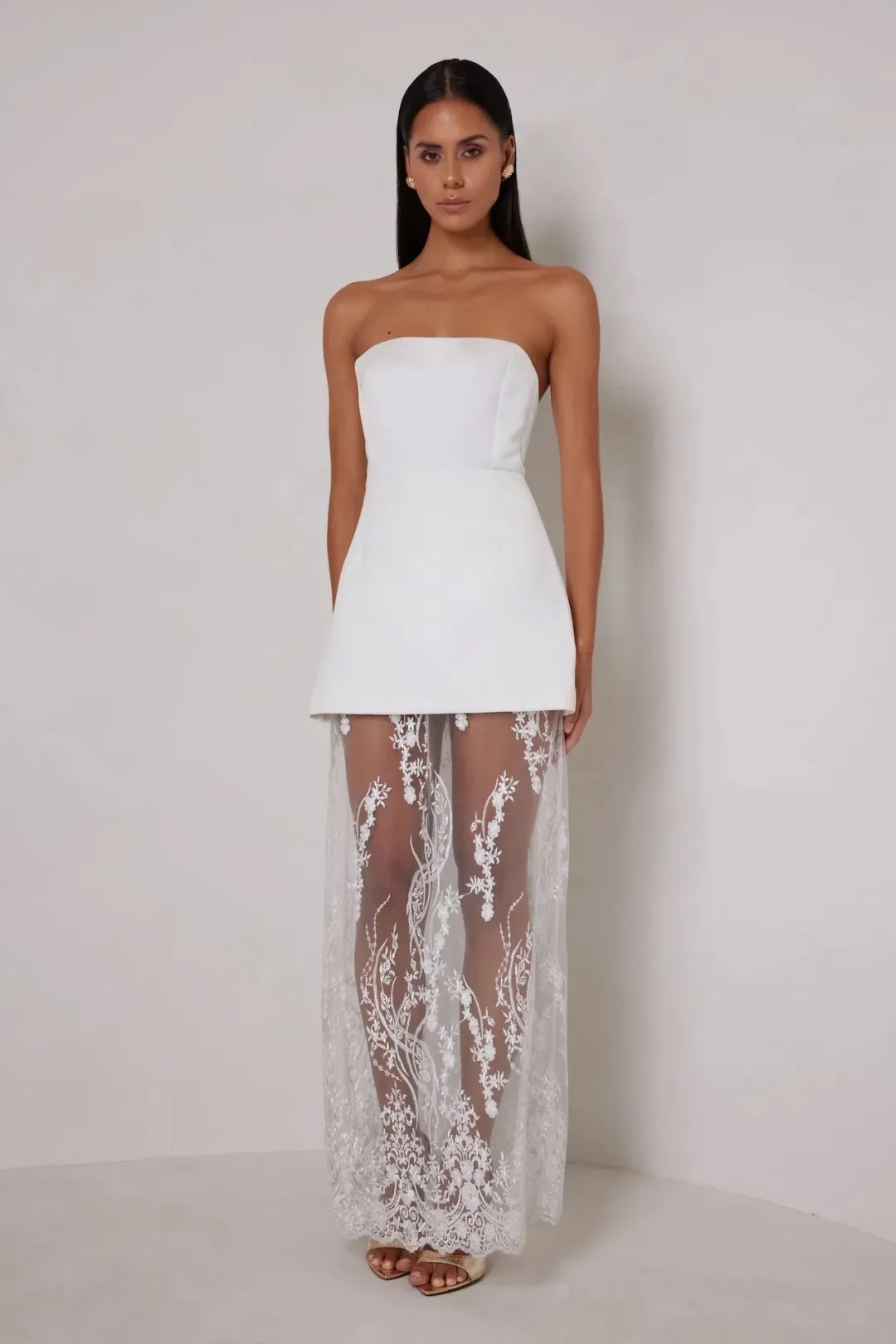 ELLE ZEITOUNE JANICE MINI / WHITE / SIZE 10 for rent on The Volte - main image