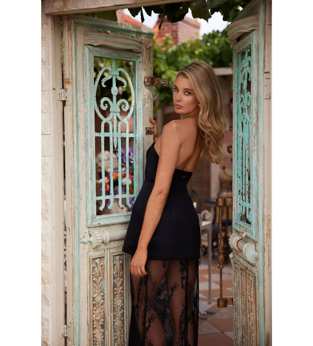 Elle Zeitoune Janice Mini Dress Black Size AU 12 for rent on The Volte - main image