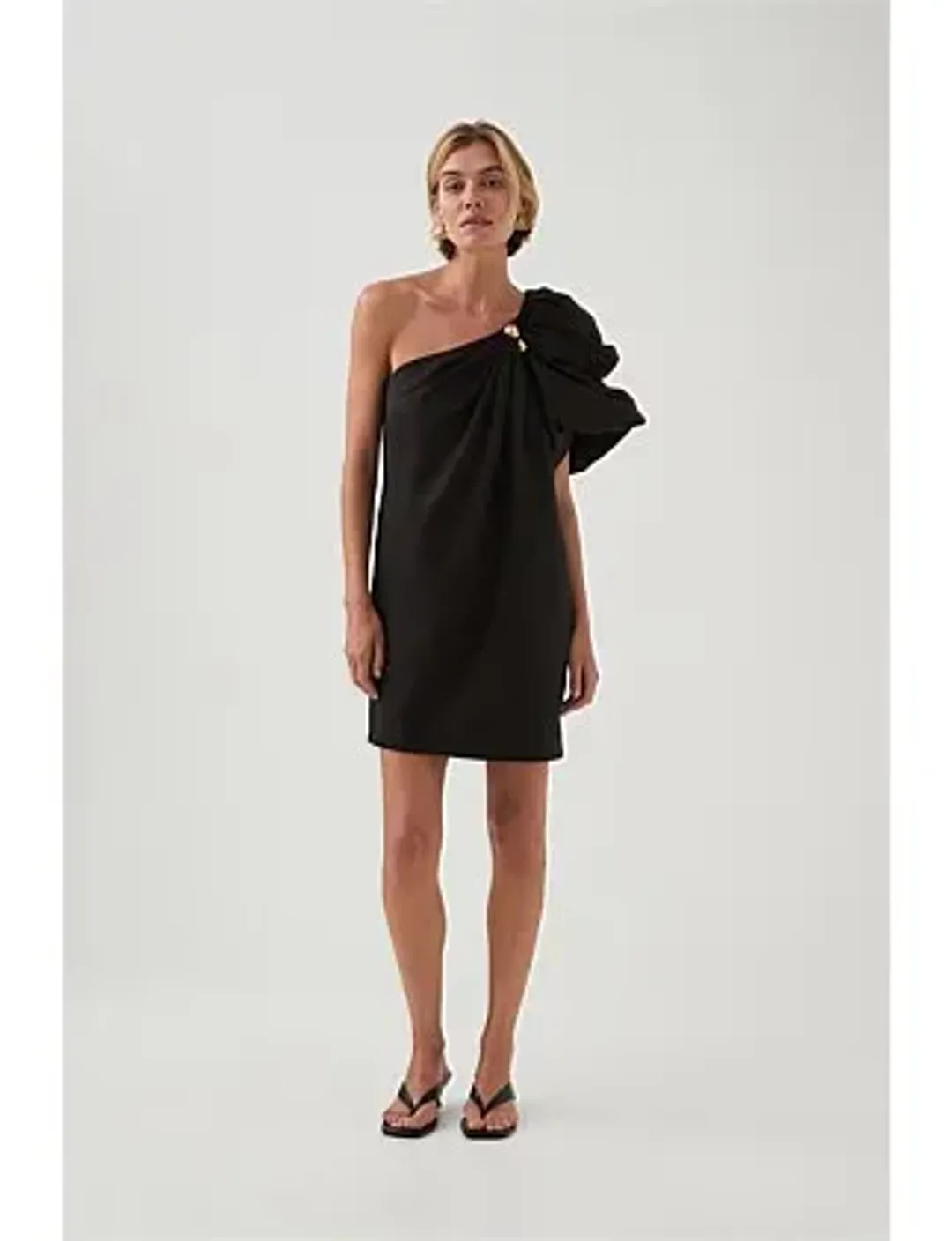 Aje Cira Mini Dress Black Size 8 for rent on The Volte - main image
