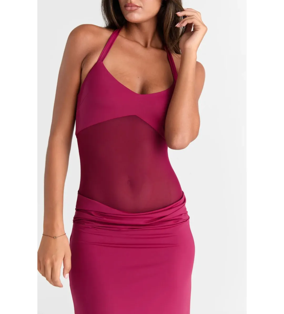 Sasha Therese Sariya Maxi Dress Ruby Size AU 6 for rent on The Volte - main image