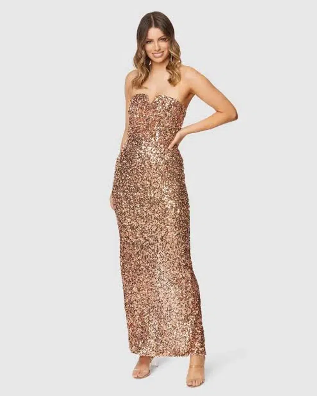 Pilgrim Gianina Sequin Gown Sequin Size 6 for rent on The Volte - main image