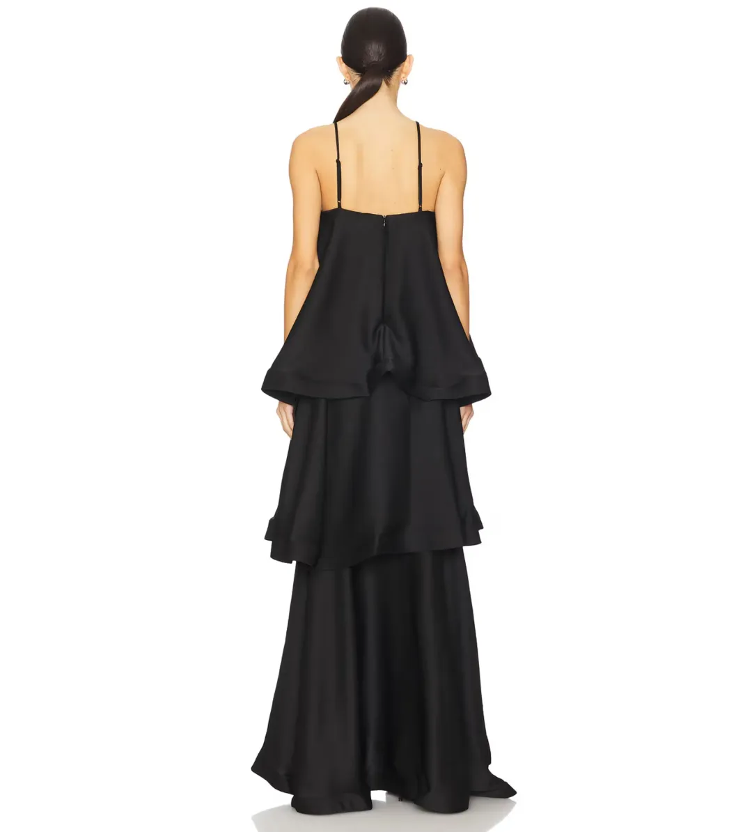 Elliatt Tilly Tiered Maxi Dress in Black Size XS / AU 6 for rent on The Volte - main image