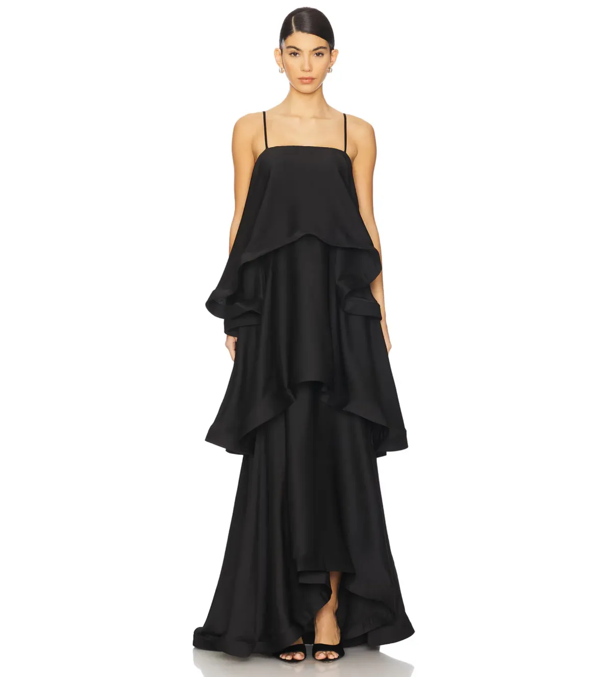 Elliatt Tilly Tiered Maxi Dress in Black Size XS / AU 6 - Image 1