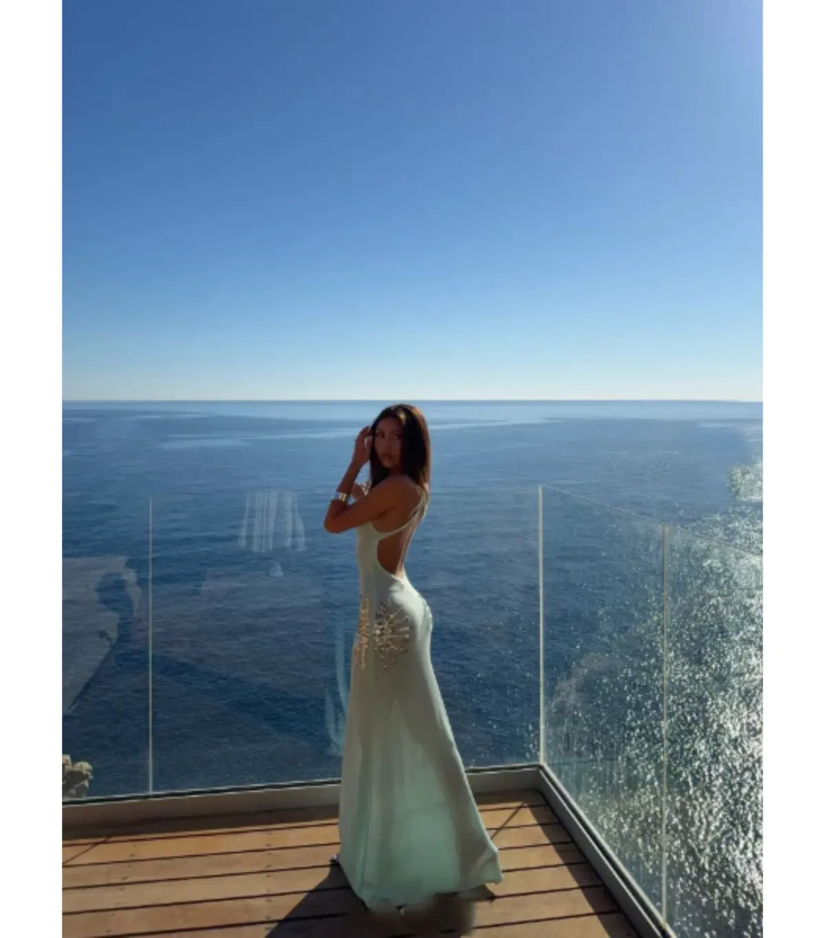 Meshki Ellington Knit Midi Dress in Lagoon Blue Size AU 10 - Image 5