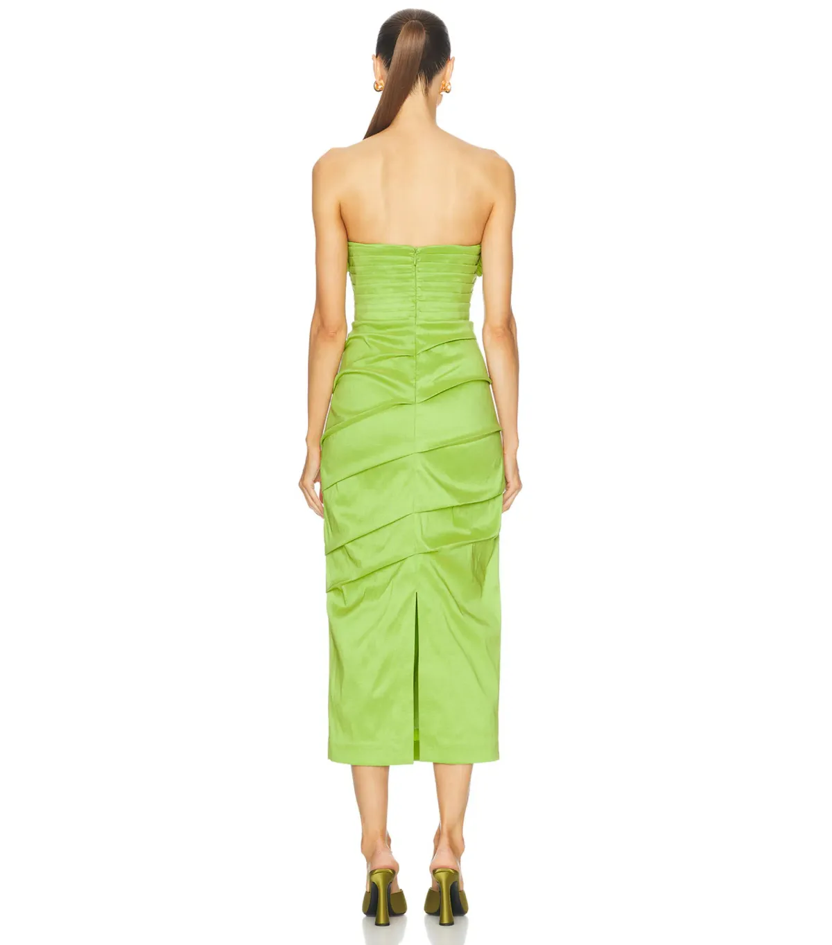 Rachel Gilbert Ren Midi Dress Green Size AU 12 - Image 2