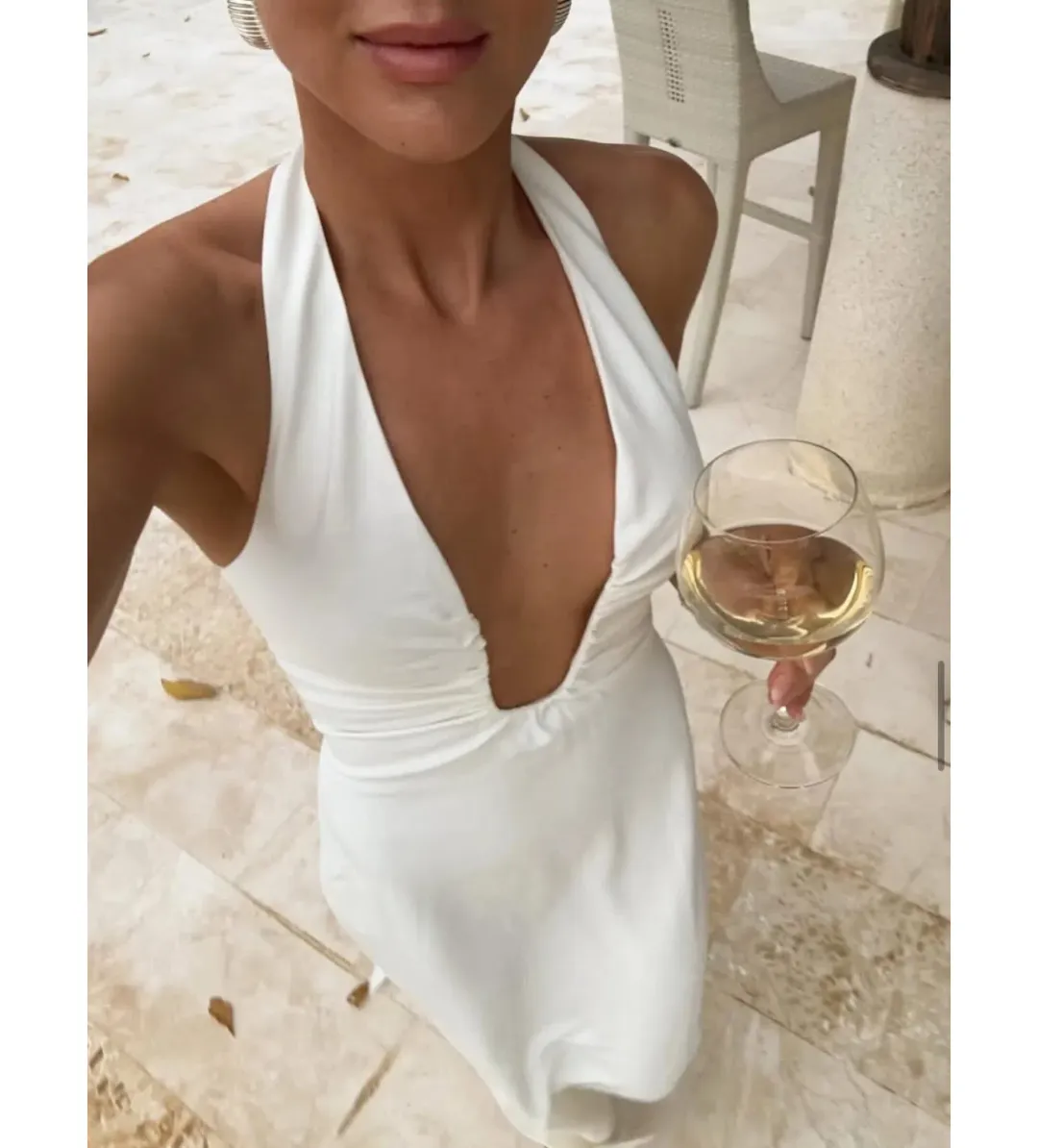 MISHA Alusia Maxi Dress Ivory Size 8/S for rent on The Volte - main image