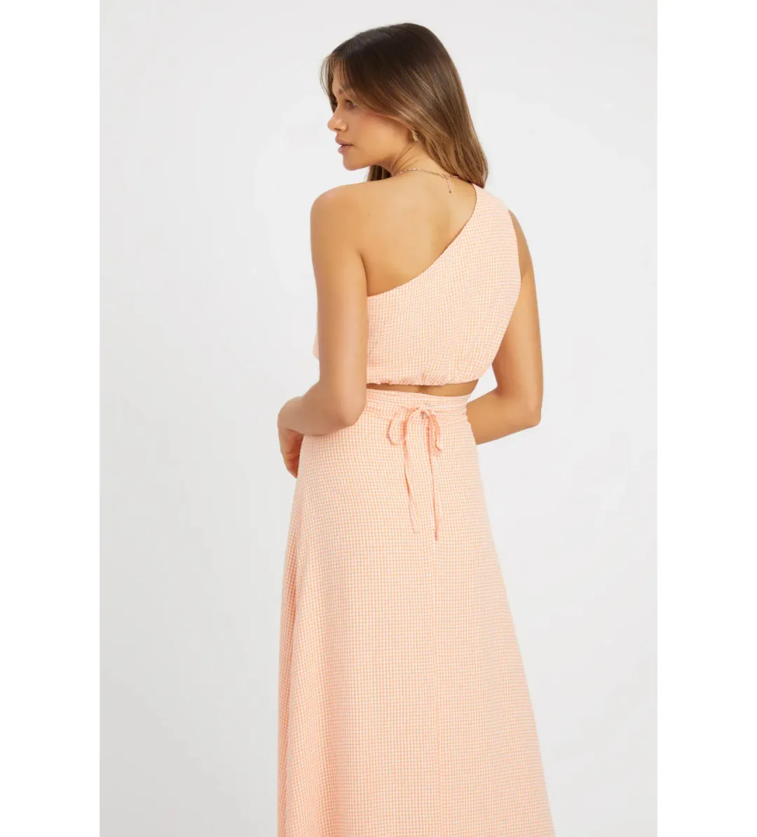 Kookai Brady Tie Top and Midi Skirt Set in Multi Size AU 12 for rent on The Volte - main image