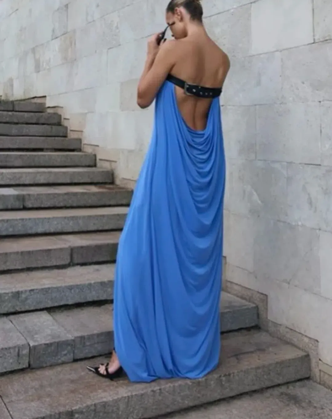 Rat & Boa Antonie Maxi Dress Blue Size S/M (AU 8-12) for rent on The Volte - main image