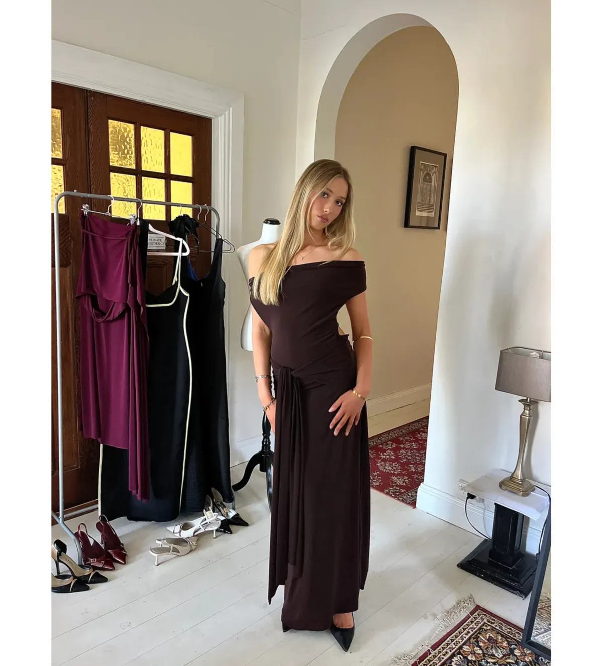 La Marie Nadia Maxi Dress Brown Size 8 - Image 1