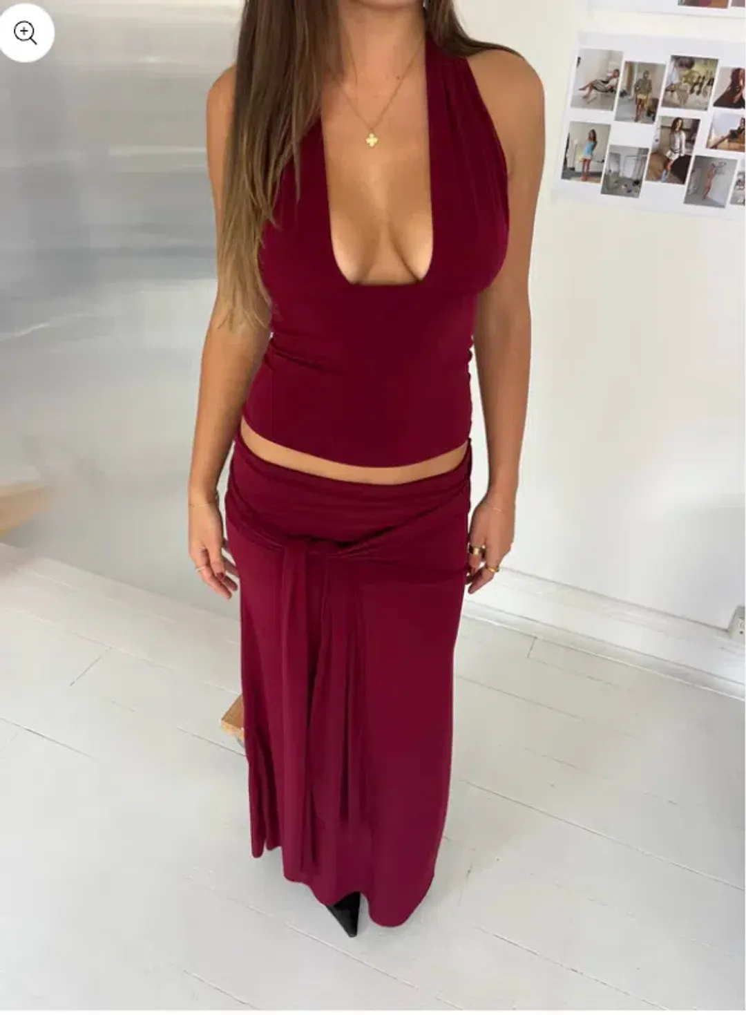 La Marie Sofie Set Burgundy Size 8 for rent on The Volte - main image