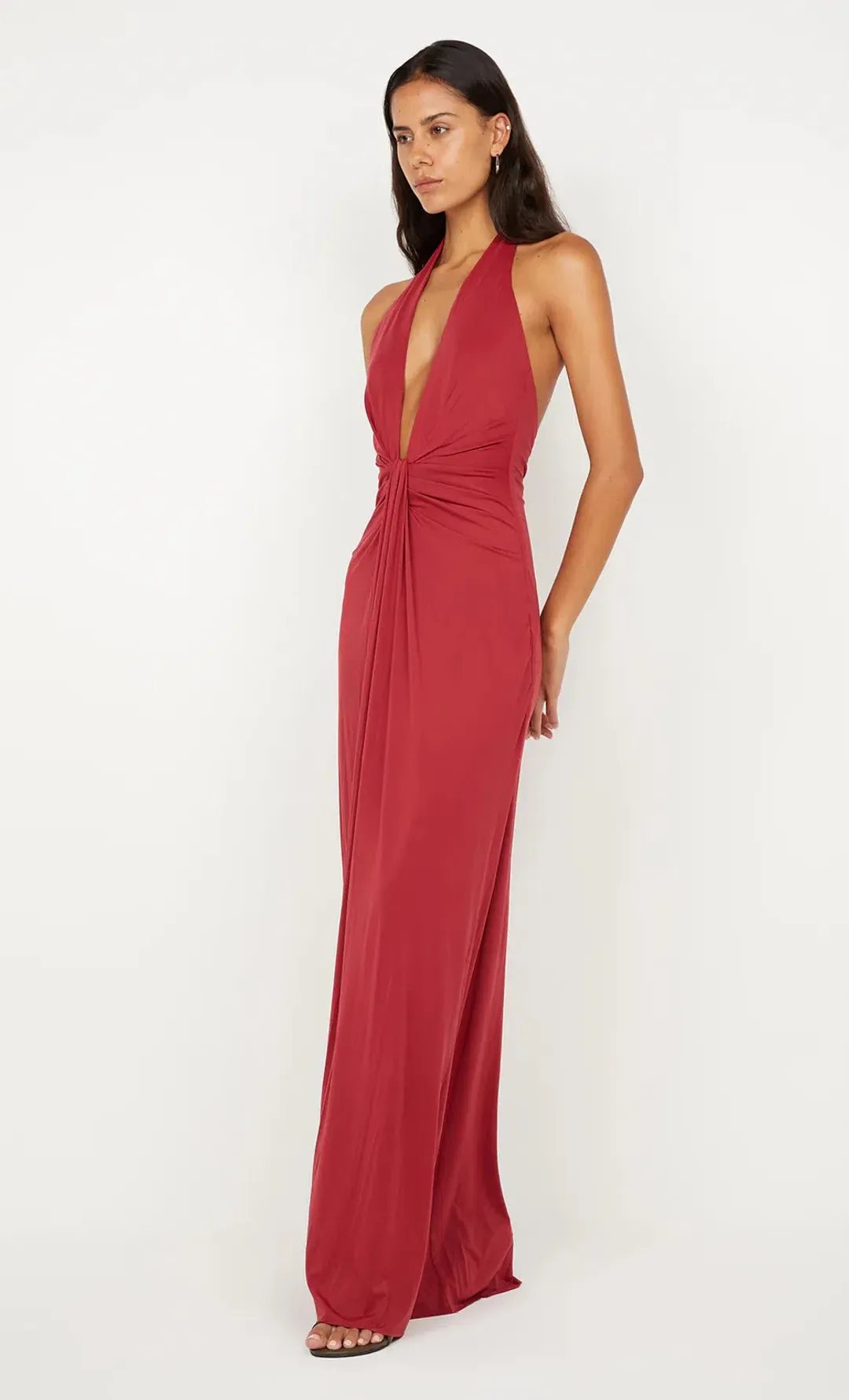 Bec & Bridge Susie Plunge Maxi Dress Red Size AU 10 for rent on The Volte - main image