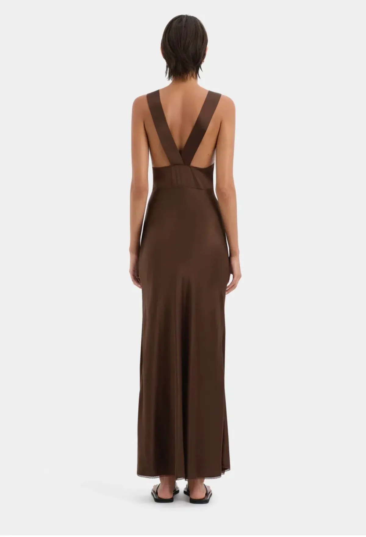 Sir the Label Aries Cut Out Gown Brown size OP - Image 1