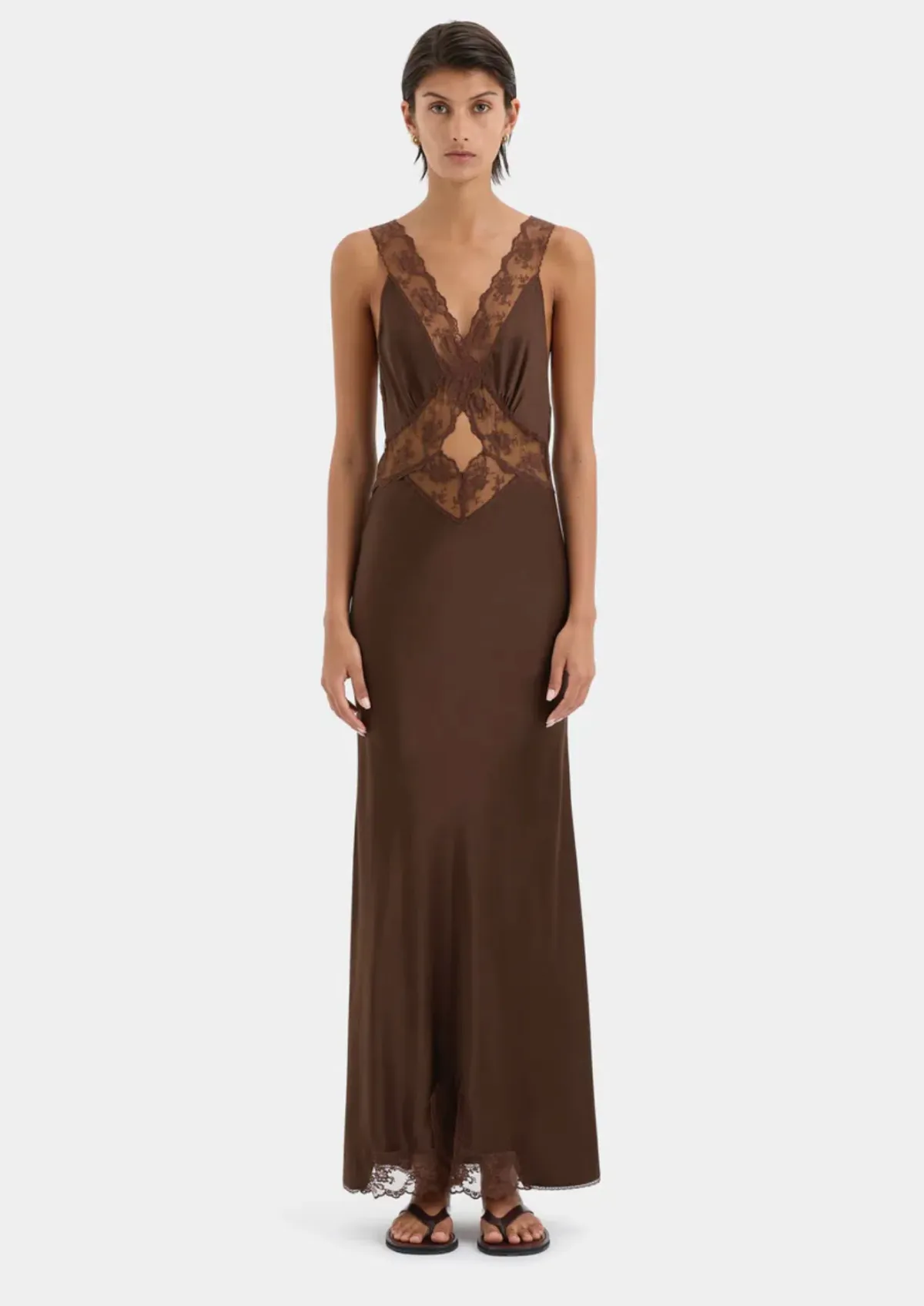 Sir the Label Aries Cut Out Gown Brown size OP - Image 2