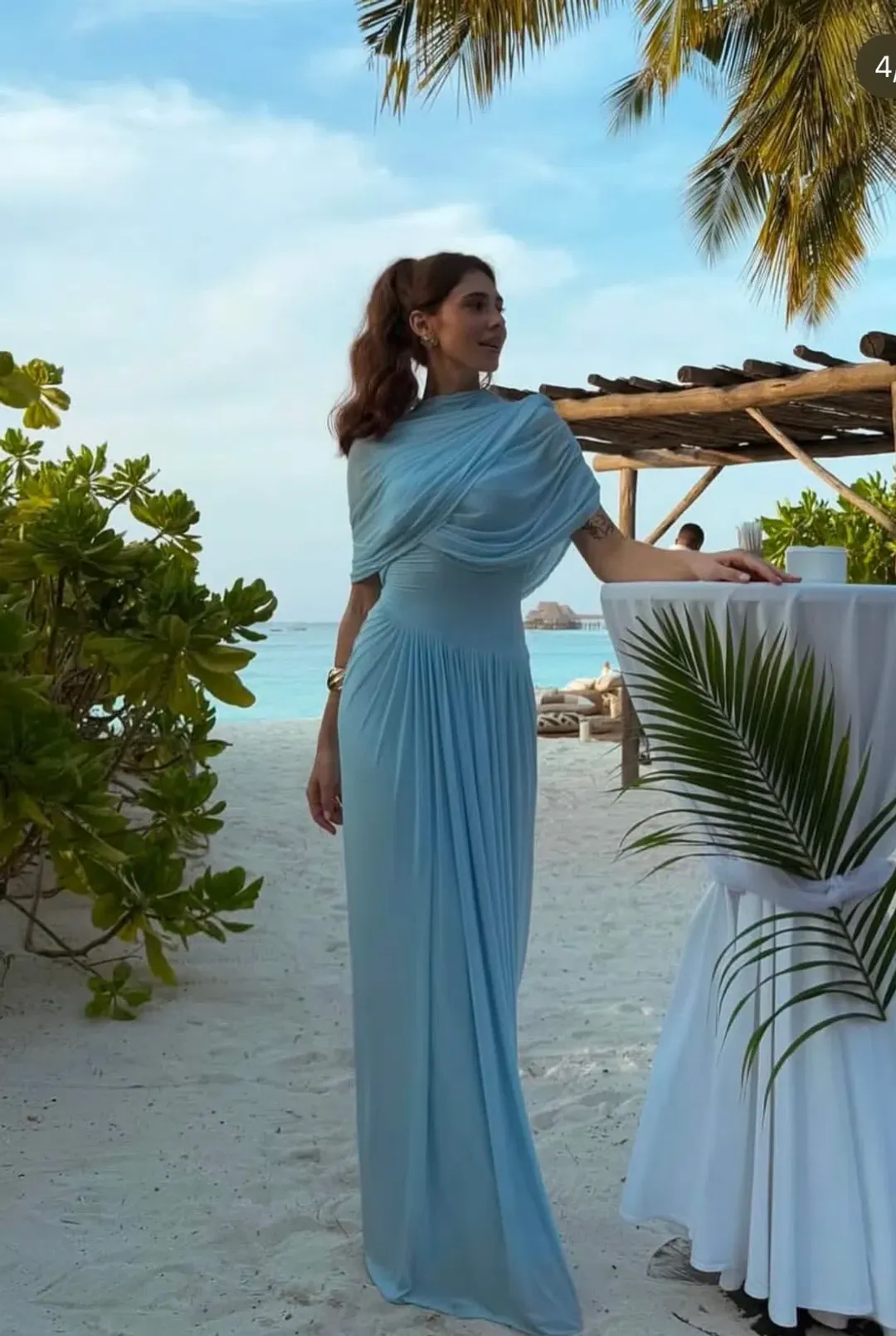 Deme by Gabriella Jasmine Maxi Gown Blue Size 10  for rent on The Volte - main image