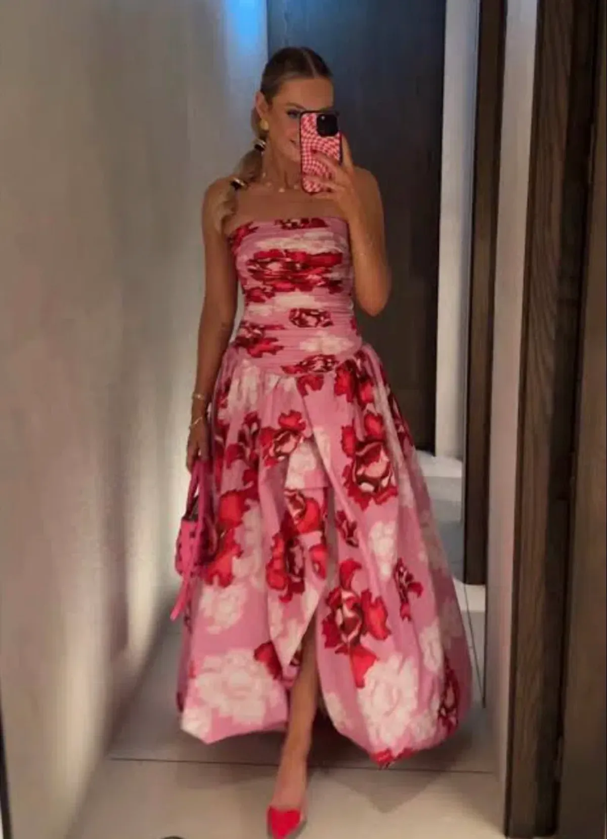 Aje Behold Maxi Dress in Pink Boldly Blooming Size 10 - Image 4