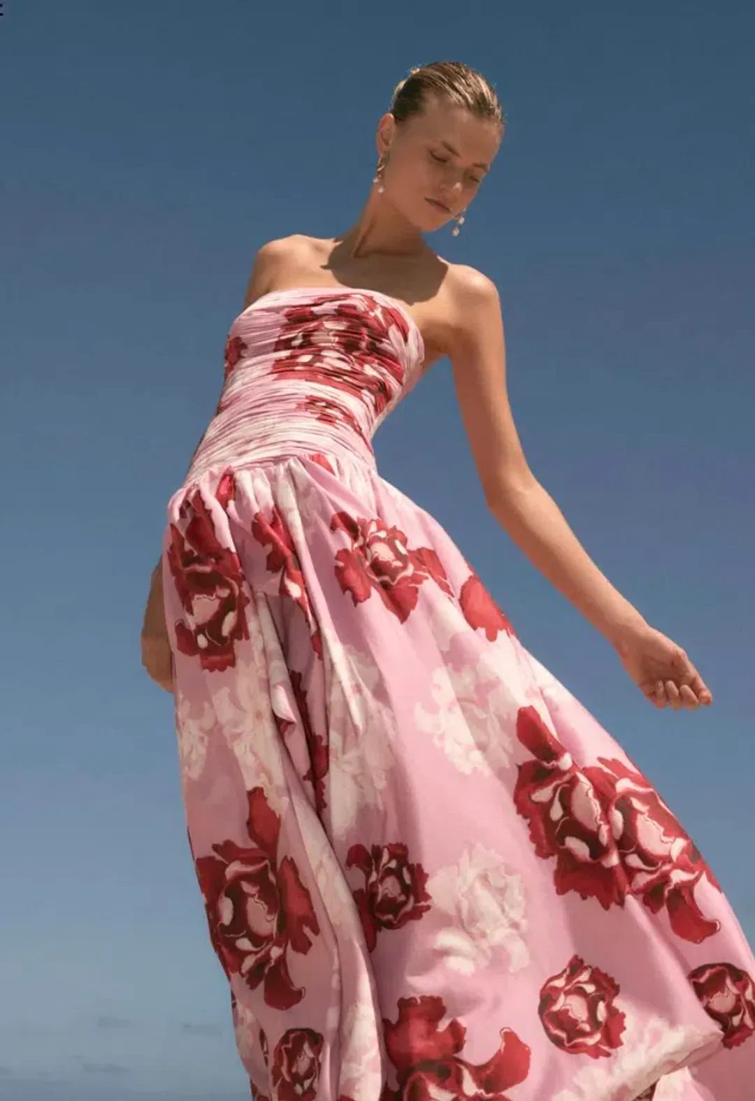 Aje Behold Maxi Dress in Pink Boldly Blooming Size 10 for rent on The Volte - main image