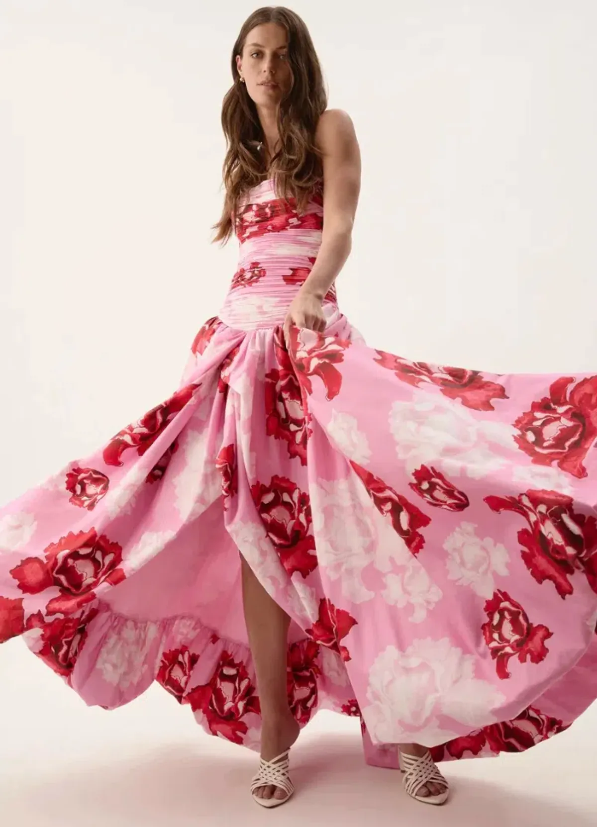 Aje Behold Maxi Dress in Pink Boldly Blooming Size 10 - Image 1