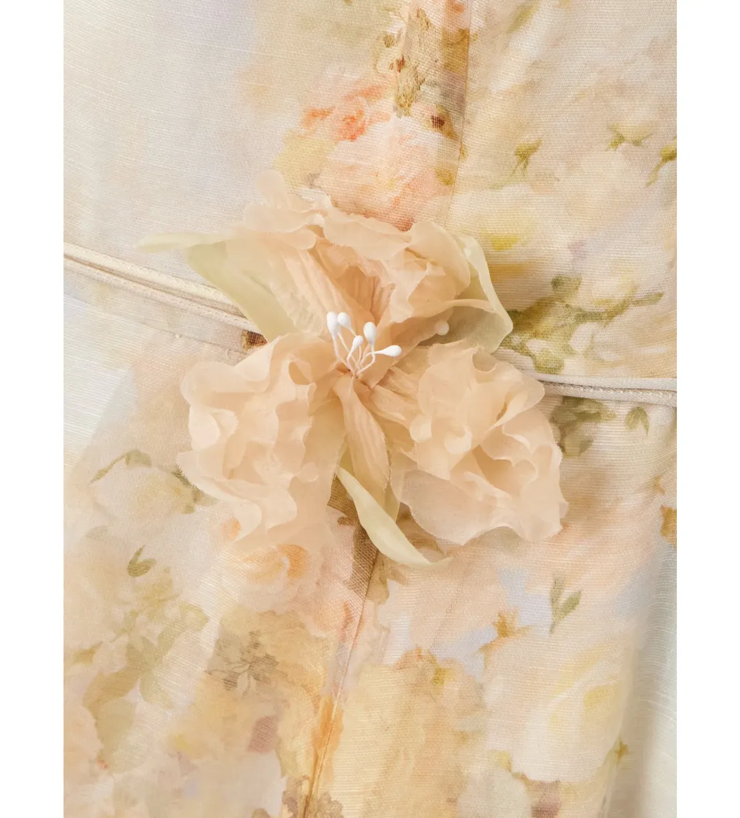 Zimmermann Memento Picnic Midi Dress in Rose Arbor Size 2 / AU 12 for rent on The Volte - main image