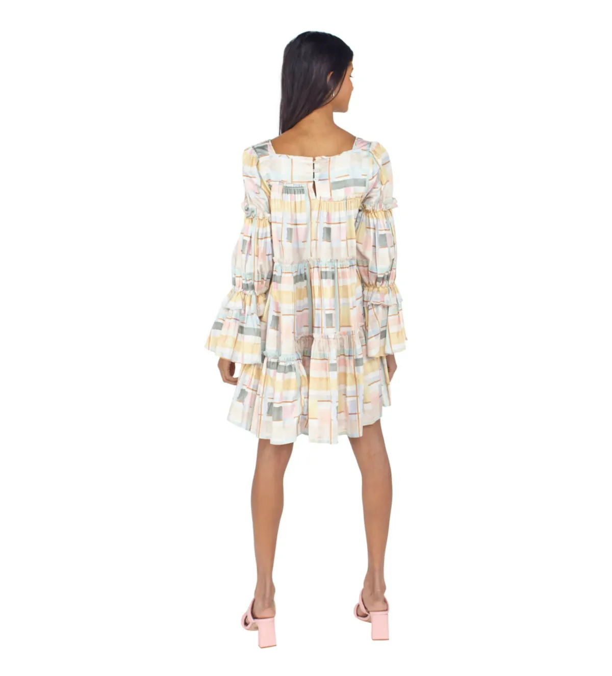 Aje L'Esprit Mini Dress in Summer Check Size AU 10 - Image 3