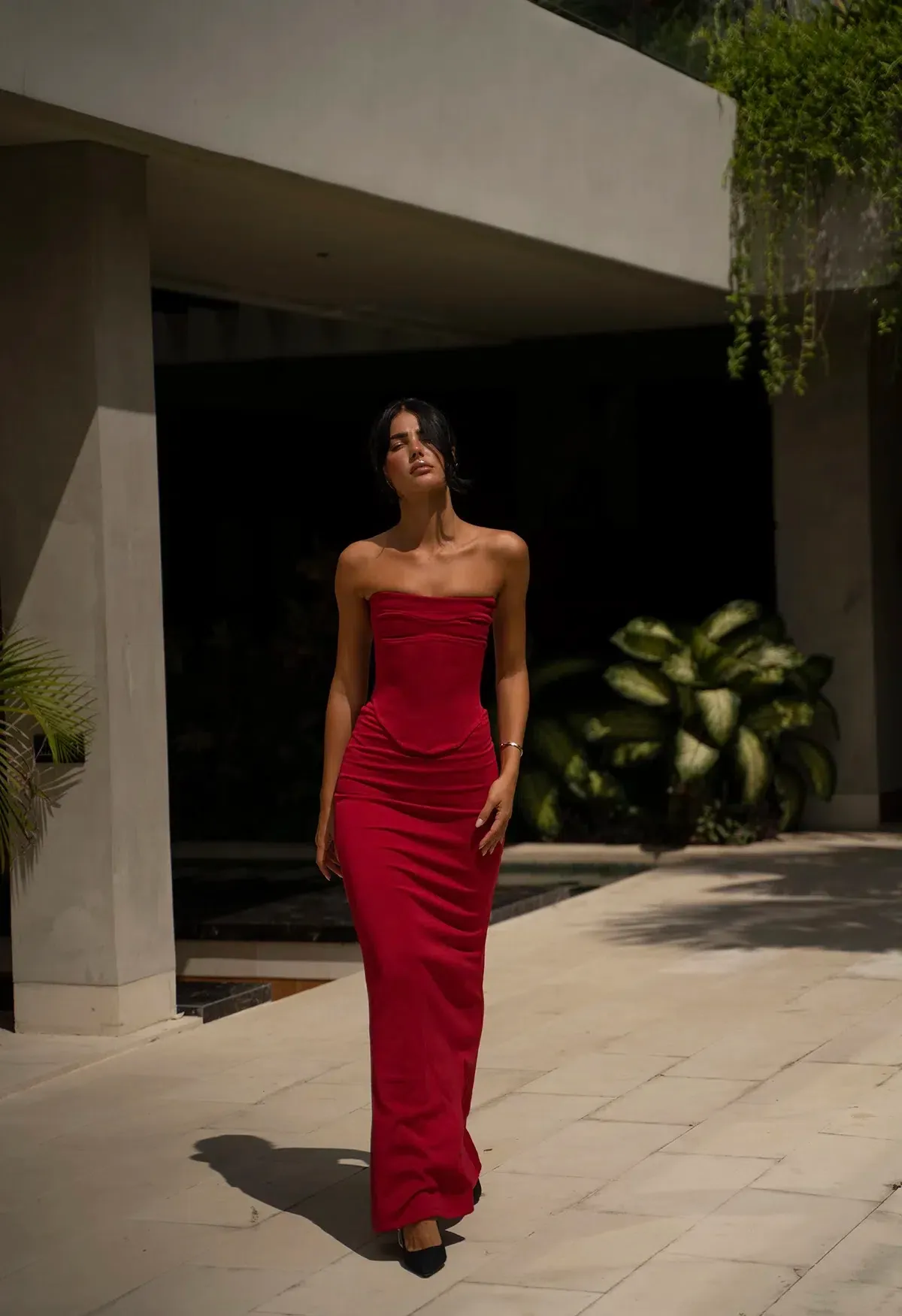 HNTR The Label Louie Gown Dress Wine Size AU 8 - Image 3