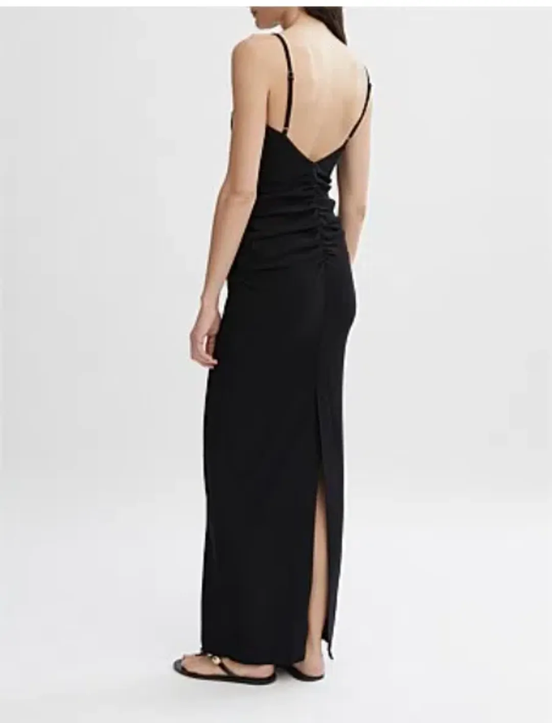 Crepe gown willow black dress  for rent on The Volte - main image