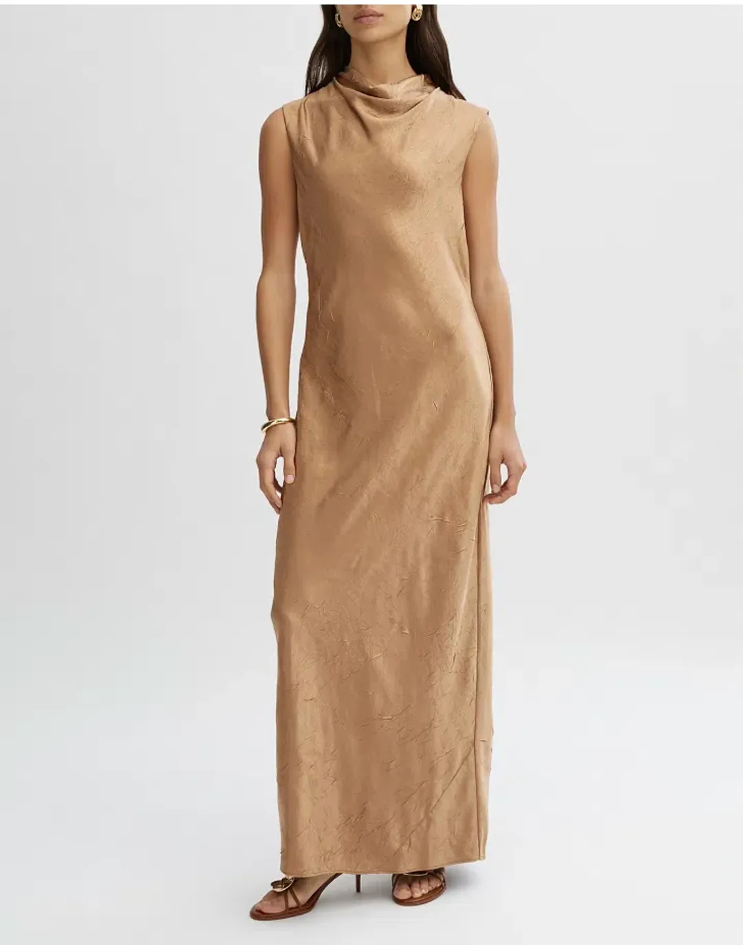 Willow The Celeste Tank Dress Gold Size 8 for rent on The Volte - main image