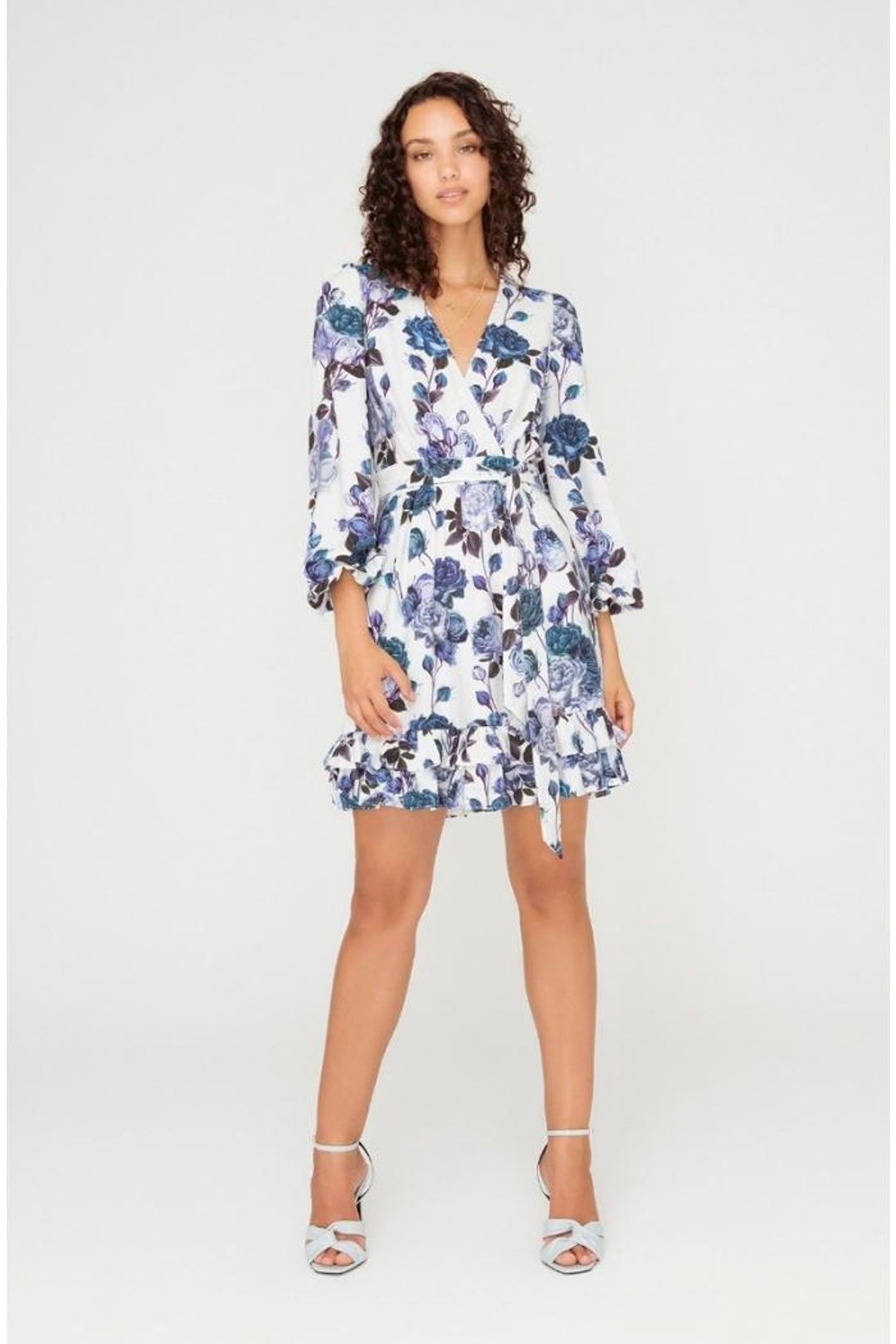 Sheike Vintage Blue Rose Mini Dress size 12 for rent on The Volte - main image