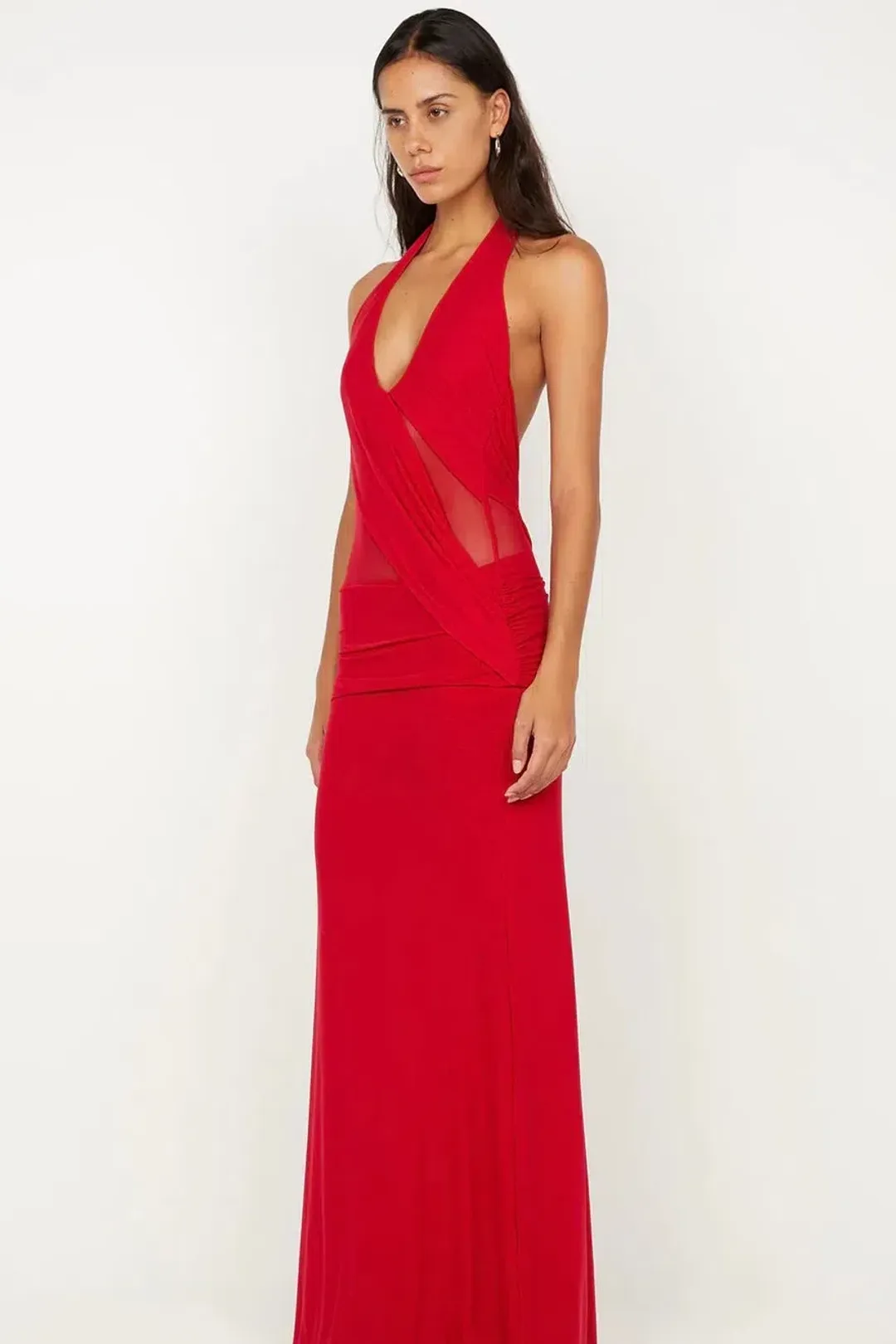 Bec & Bridge Deija Halter Maxi Red Size AU 8 for rent on The Volte - main image