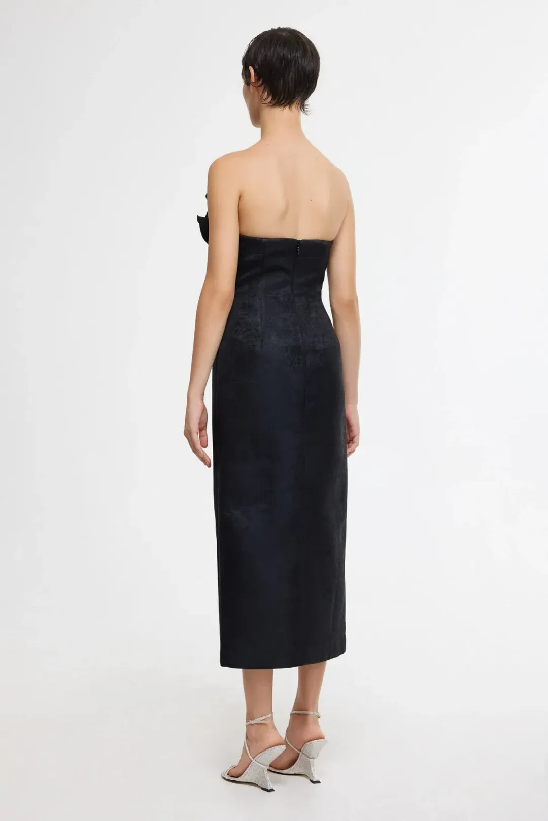 Acler Webster Midi Dress in Black Metallic Size AU 12 for rent on The Volte - main image