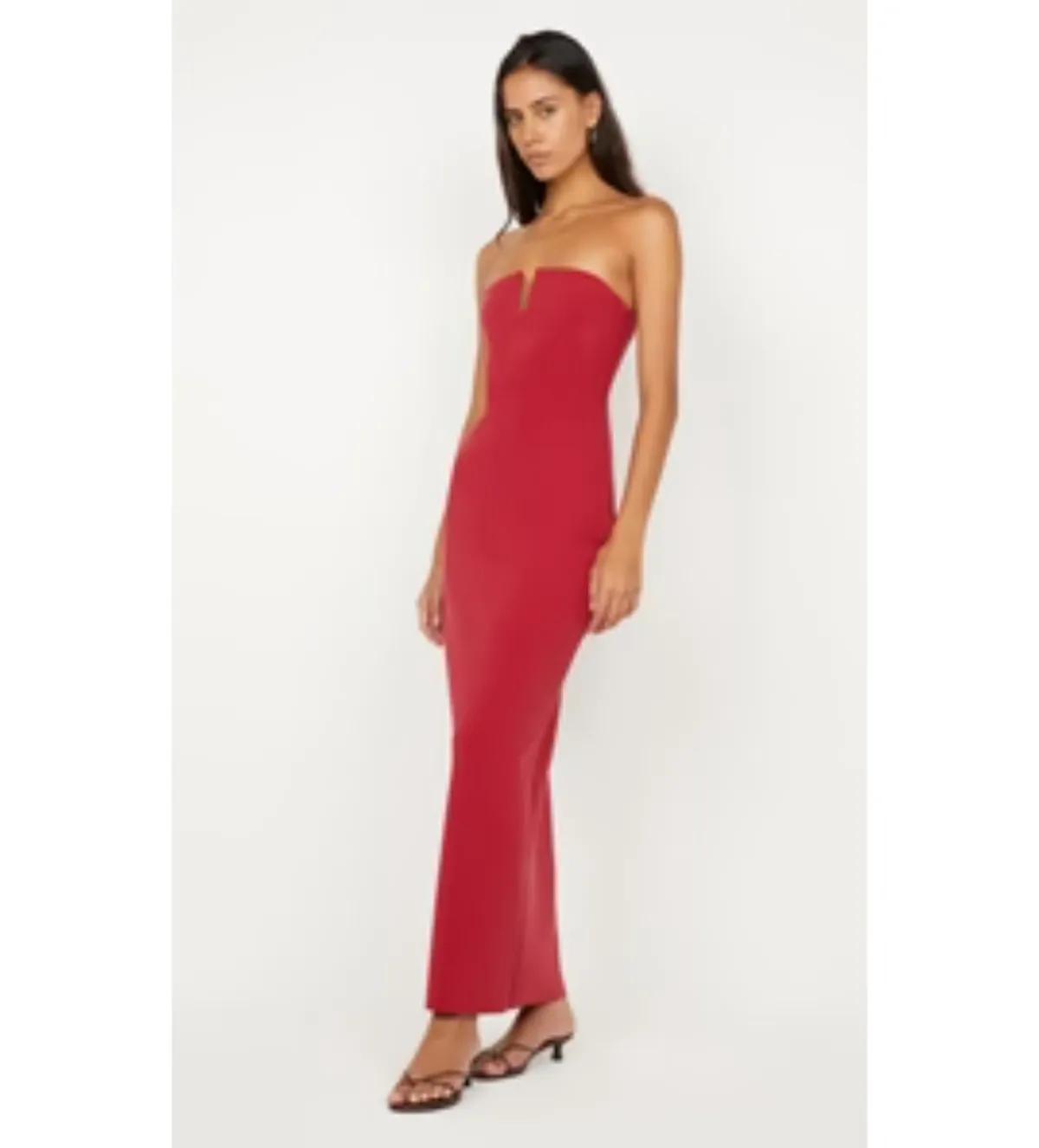 Bec & Bridge Rafi Strapless Maxi Dress in Cherry Size AU 8 - Image 1