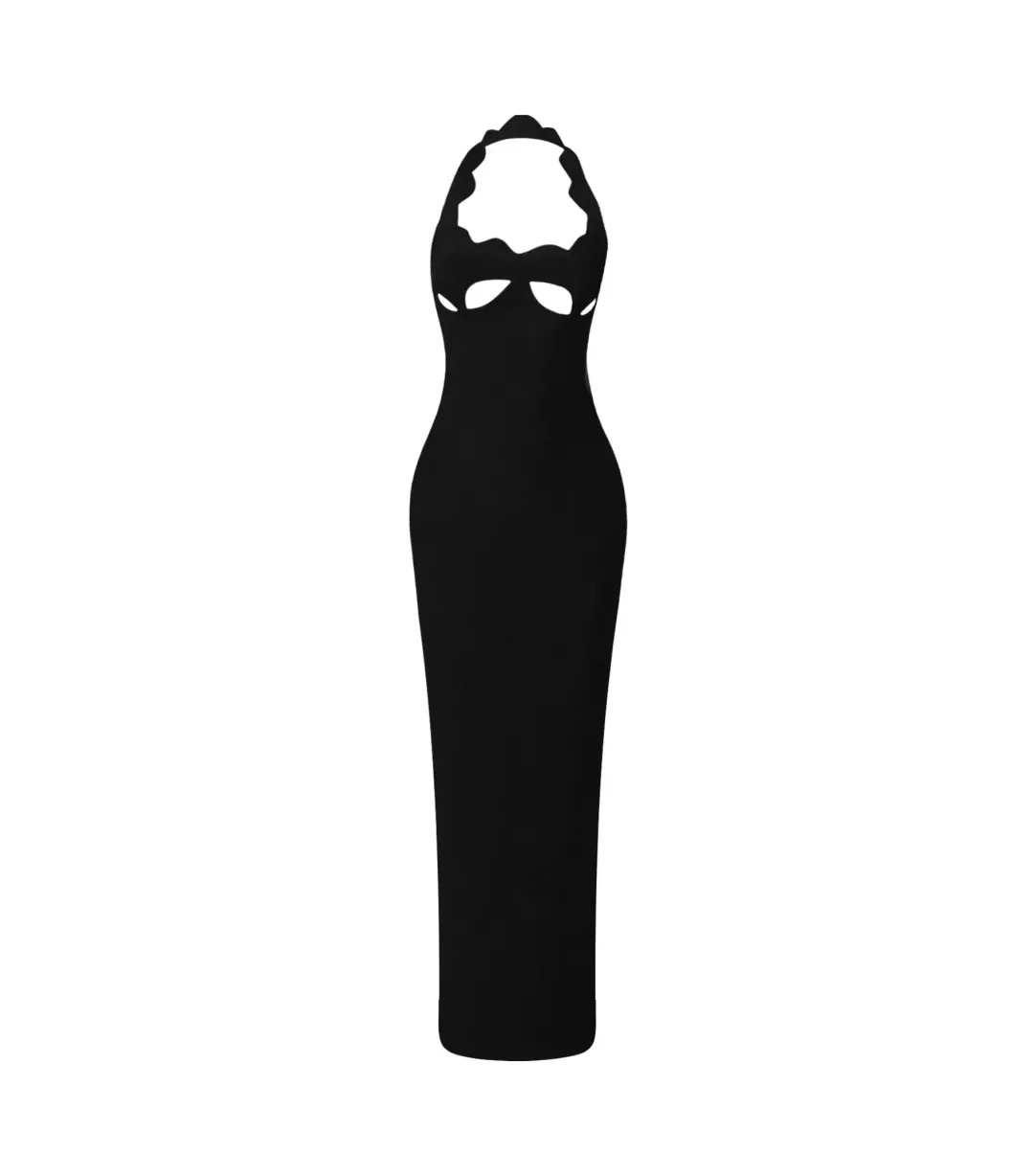 YG Collection Gianna Halter Maxi Gown Black Size AU 8 for rent on The Volte - main image