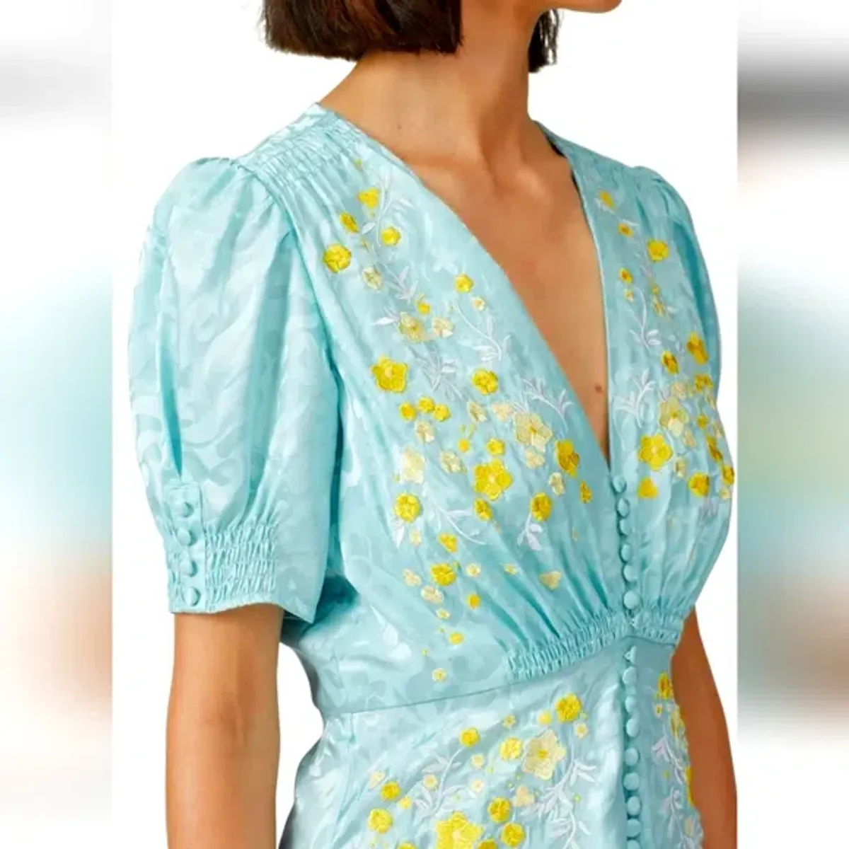 Saloni Lea Dress in Clearwater Size 12 - Image 2